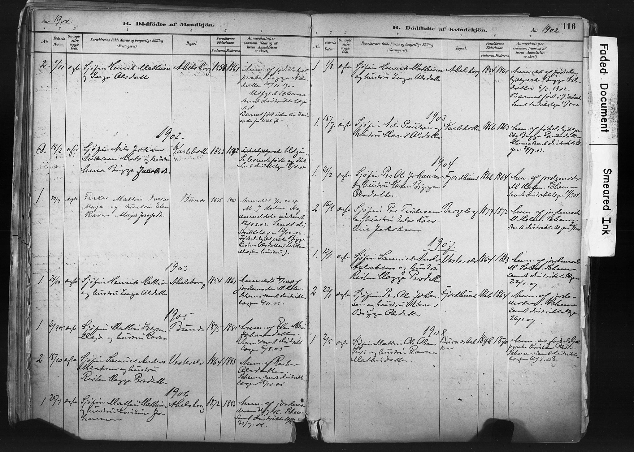 Nesseby sokneprestkontor, AV/SATØ-S-1330/H/Ha/L0006kirke: Parish register (official) no. 6, 1885-1985, p. 116