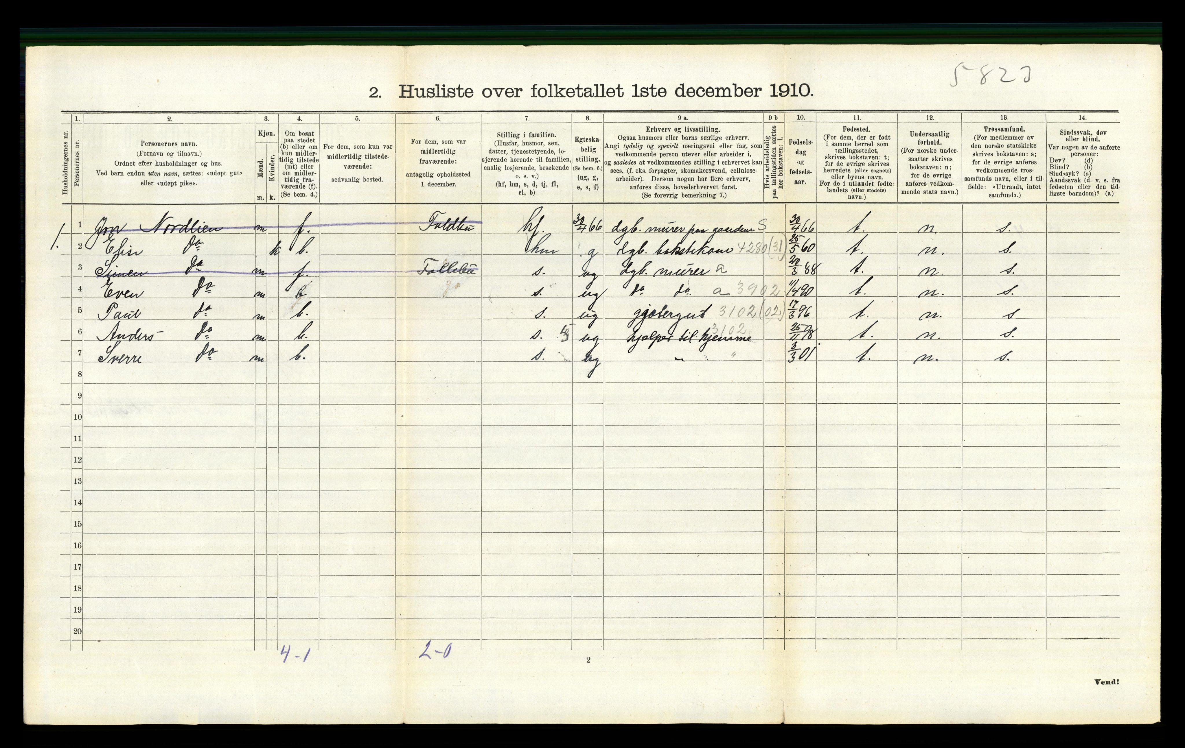 RA, 1910 census for Østre Gausdal, 1910, p. 759