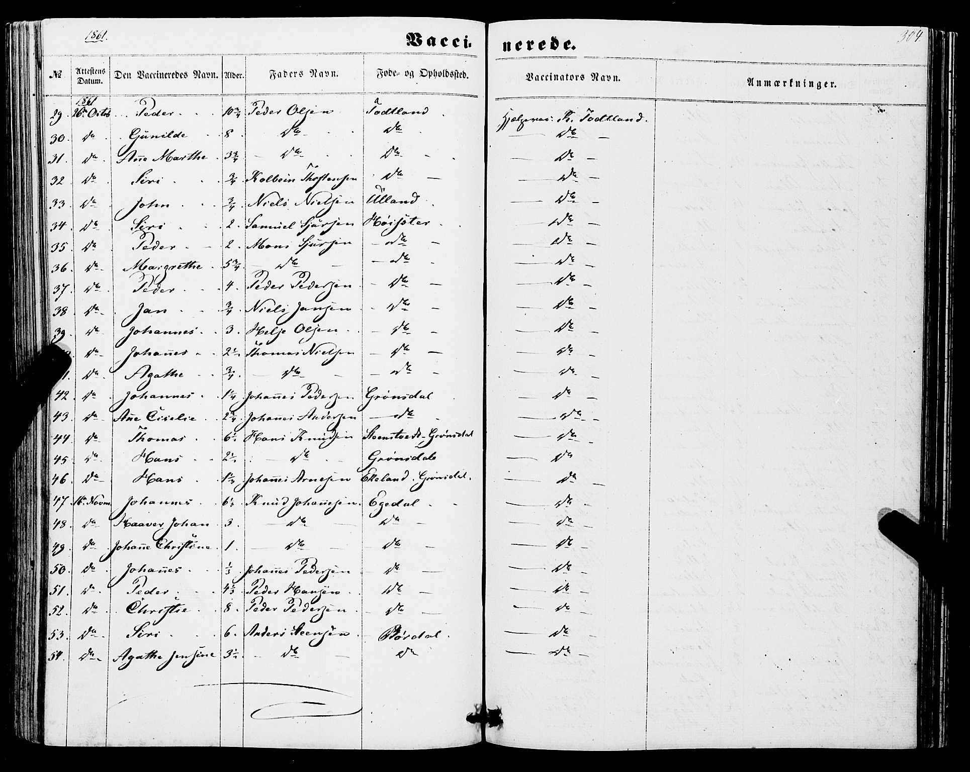 Os sokneprestembete, SAB/A-99929: Parish register (official) no. A 17, 1860-1873, p. 304