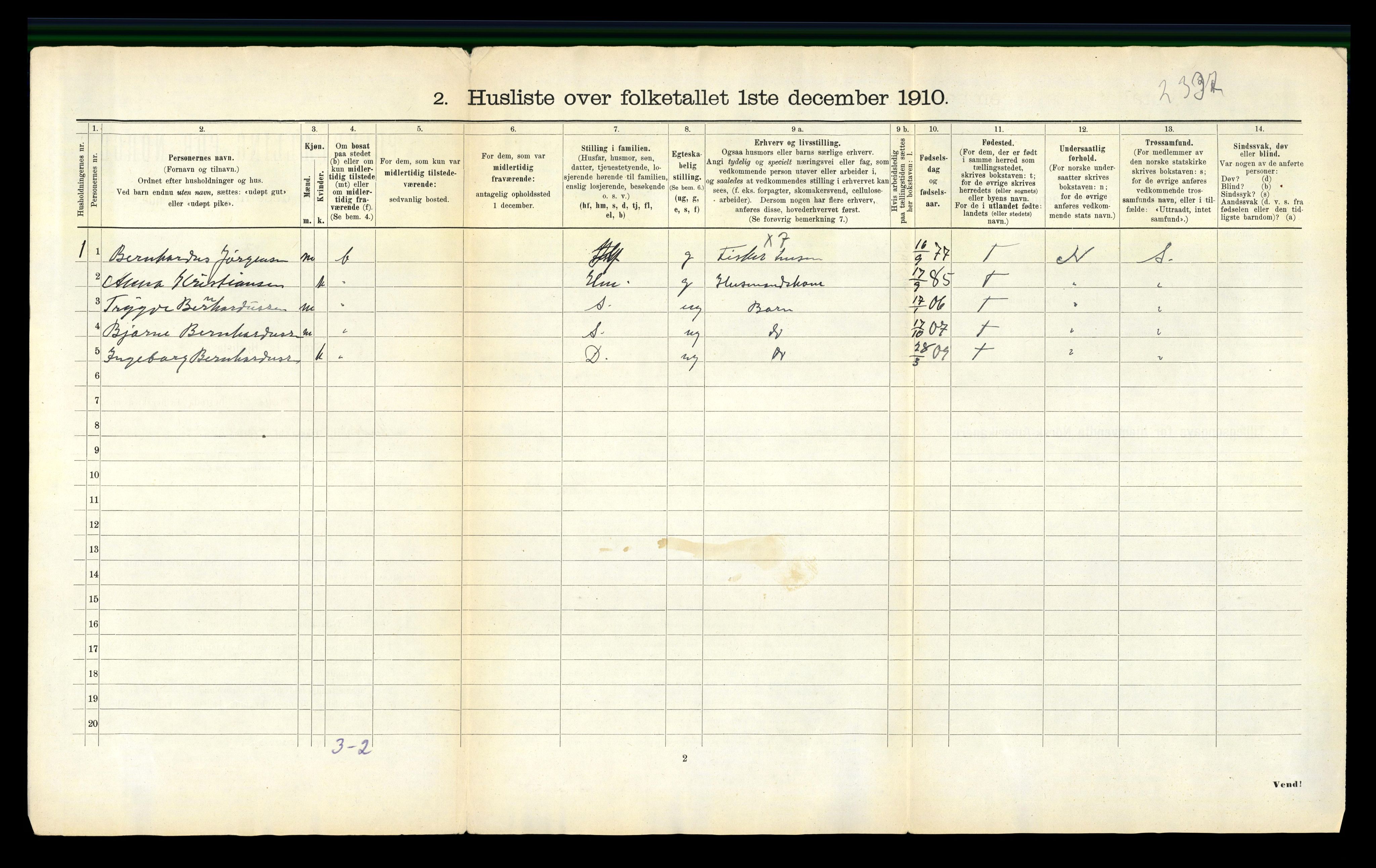 RA, 1910 census for Leka, 1910, p. 27