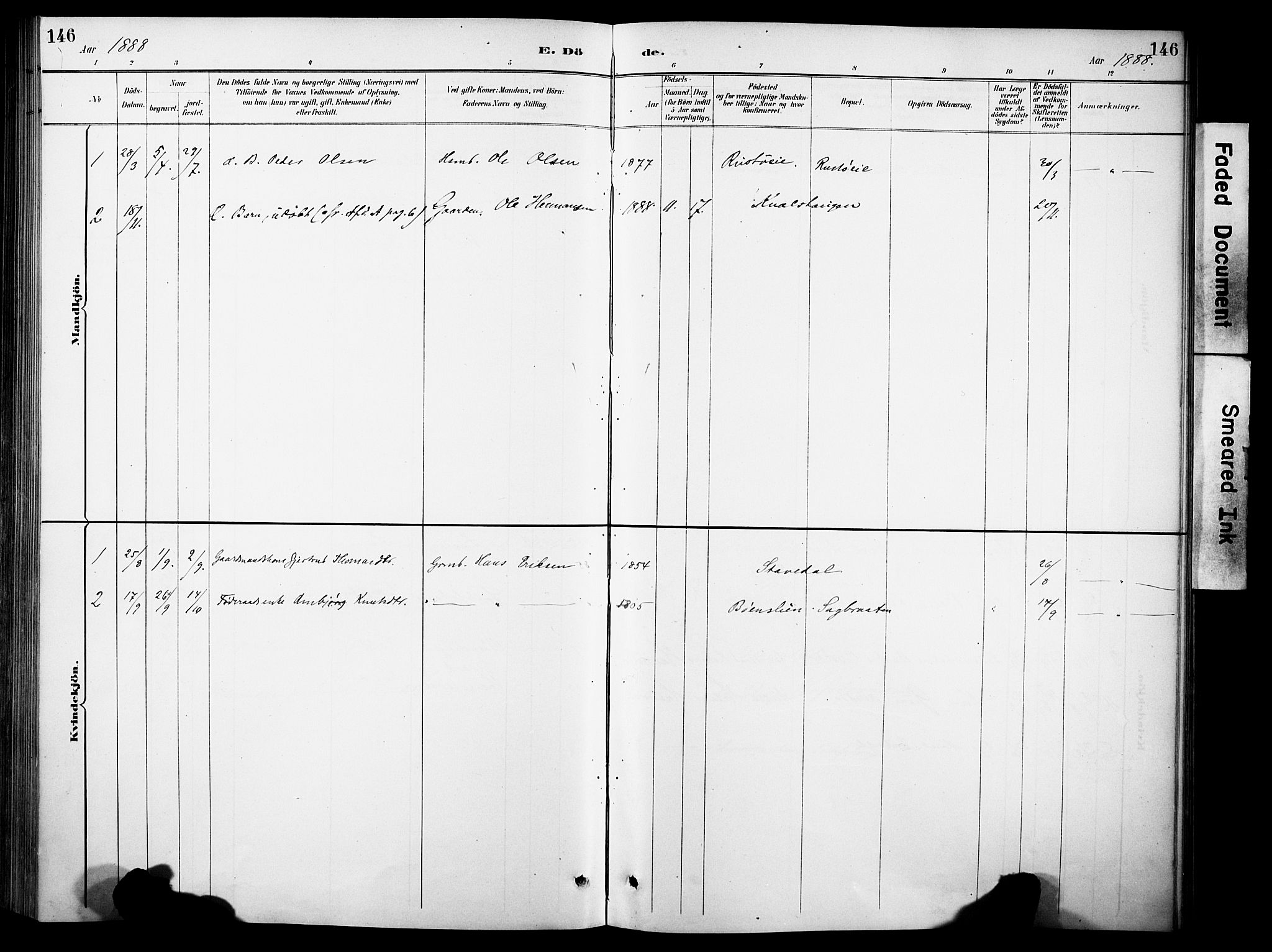 Sør-Aurdal prestekontor, SAH/PREST-128/H/Ha/Haa/L0010: Parish register (official) no. 10, 1886-1906, p. 146