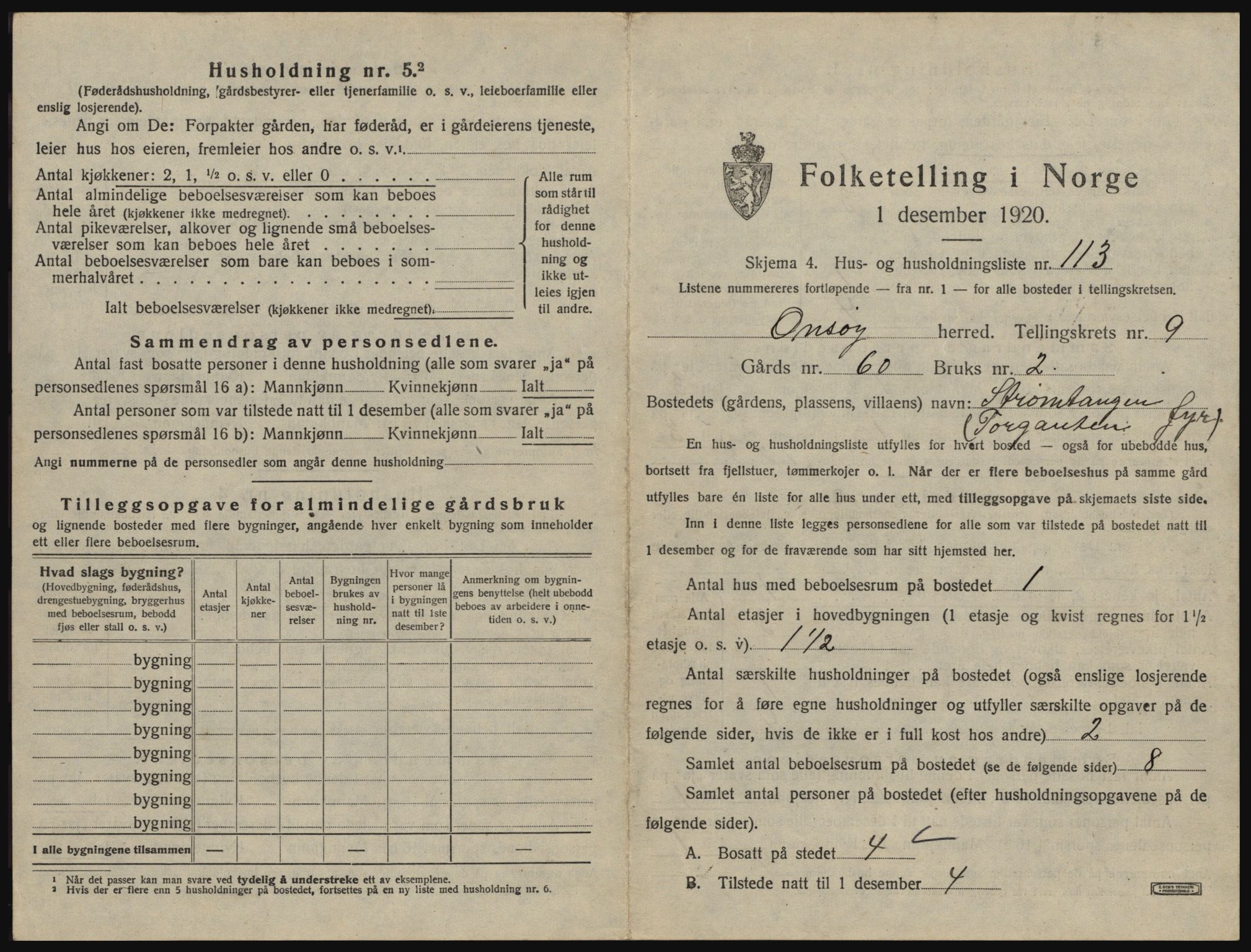 SAO, 1920 census for Onsøy, 1920, p. 1770