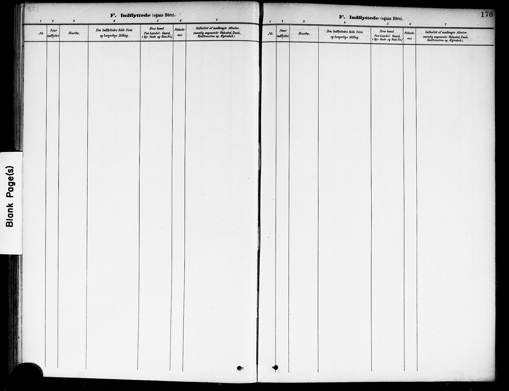 Fet prestekontor Kirkebøker, AV/SAO-A-10370a/F/Fa/L0015: Parish register (official) no. I 15, 1892-1904, p. 176