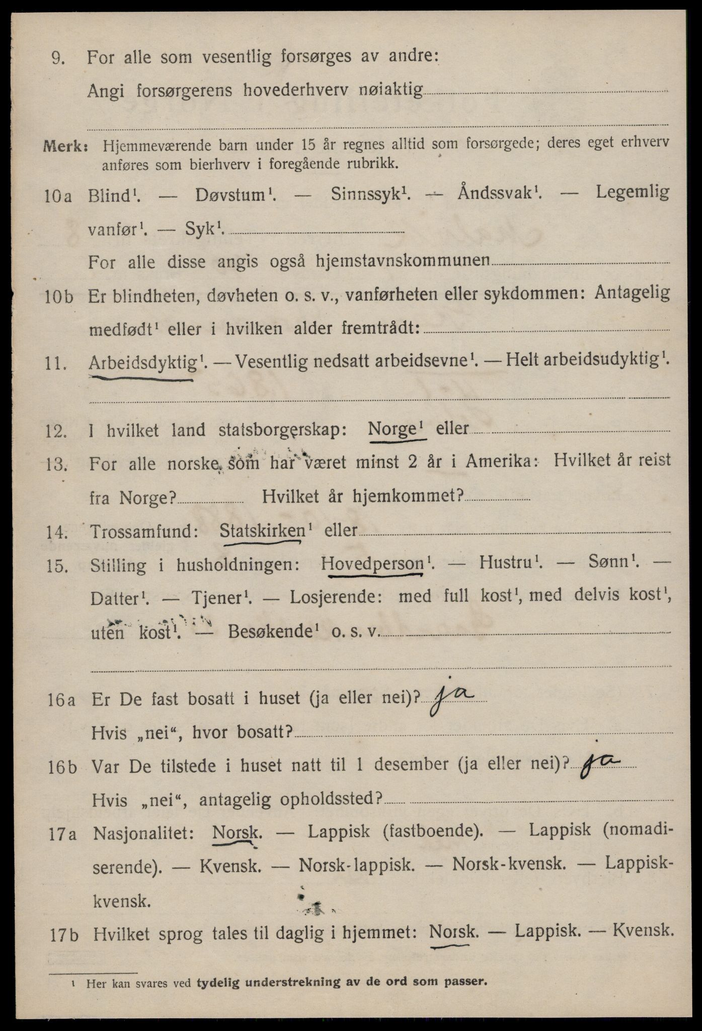 SAT, 1920 census for Malvik, 1920, p. 7591