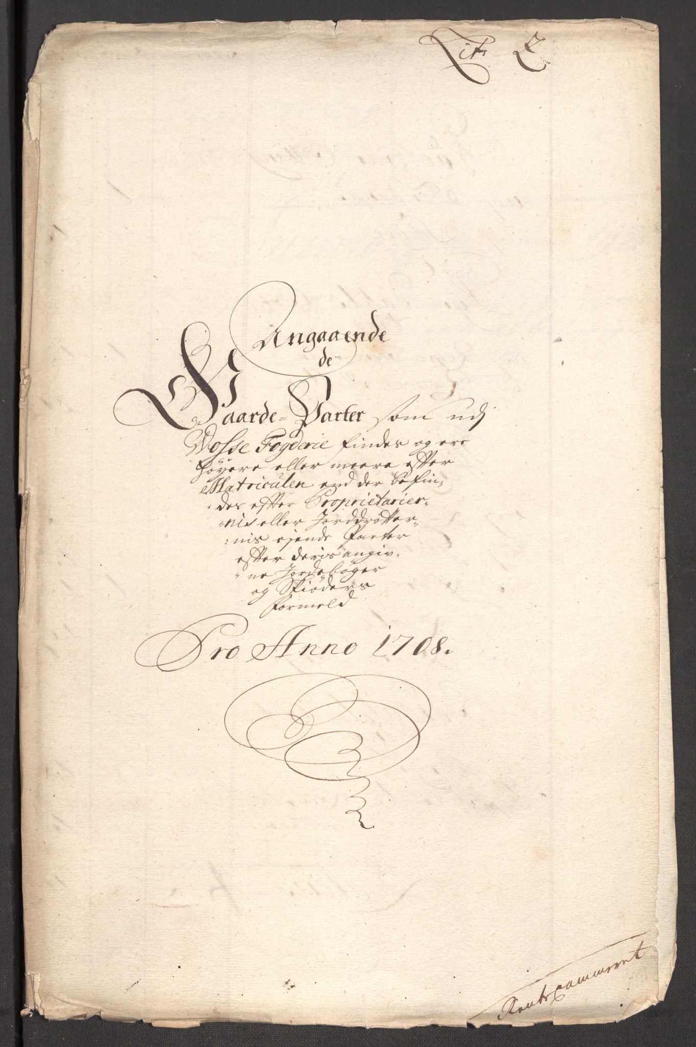 Rentekammeret inntil 1814, Reviderte regnskaper, Fogderegnskap, RA/EA-4092/R51/L3189: Fogderegnskap Nordhordland og Voss, 1708, p. 270