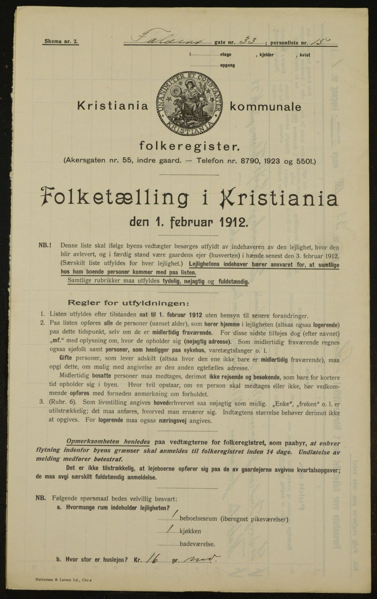 OBA, Municipal Census 1912 for Kristiania, 1912, p. 23591