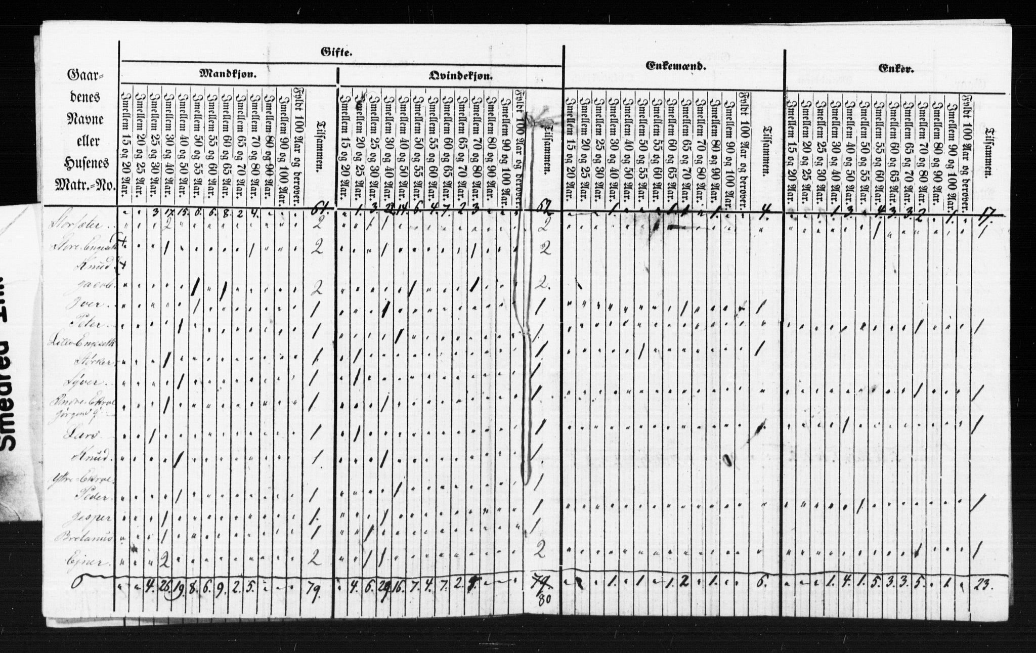 SAT, Census 1855 for Borgund, 1855, p. 33