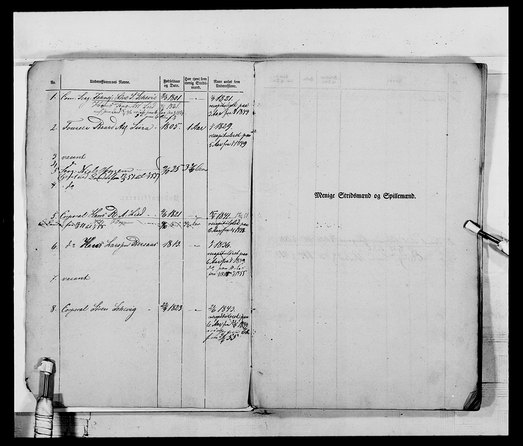 Generalitets- og kommissariatskollegiet, Det kongelige norske kommissariatskollegium, AV/RA-EA-5420/E/Eh/L0120: Tingvollske kompani, 1850-1870, p. 380