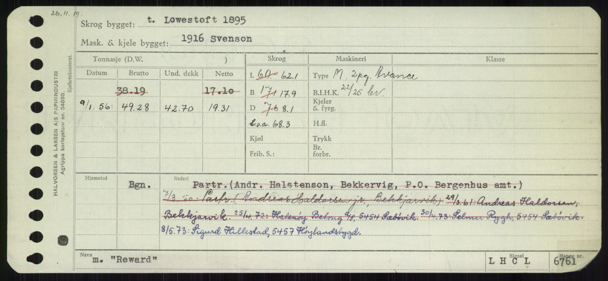 Sjøfartsdirektoratet med forløpere, Skipsmålingen, RA/S-1627/H/Ha/L0004/0002: Fartøy, Mas-R / Fartøy, Odin-R, p. 667