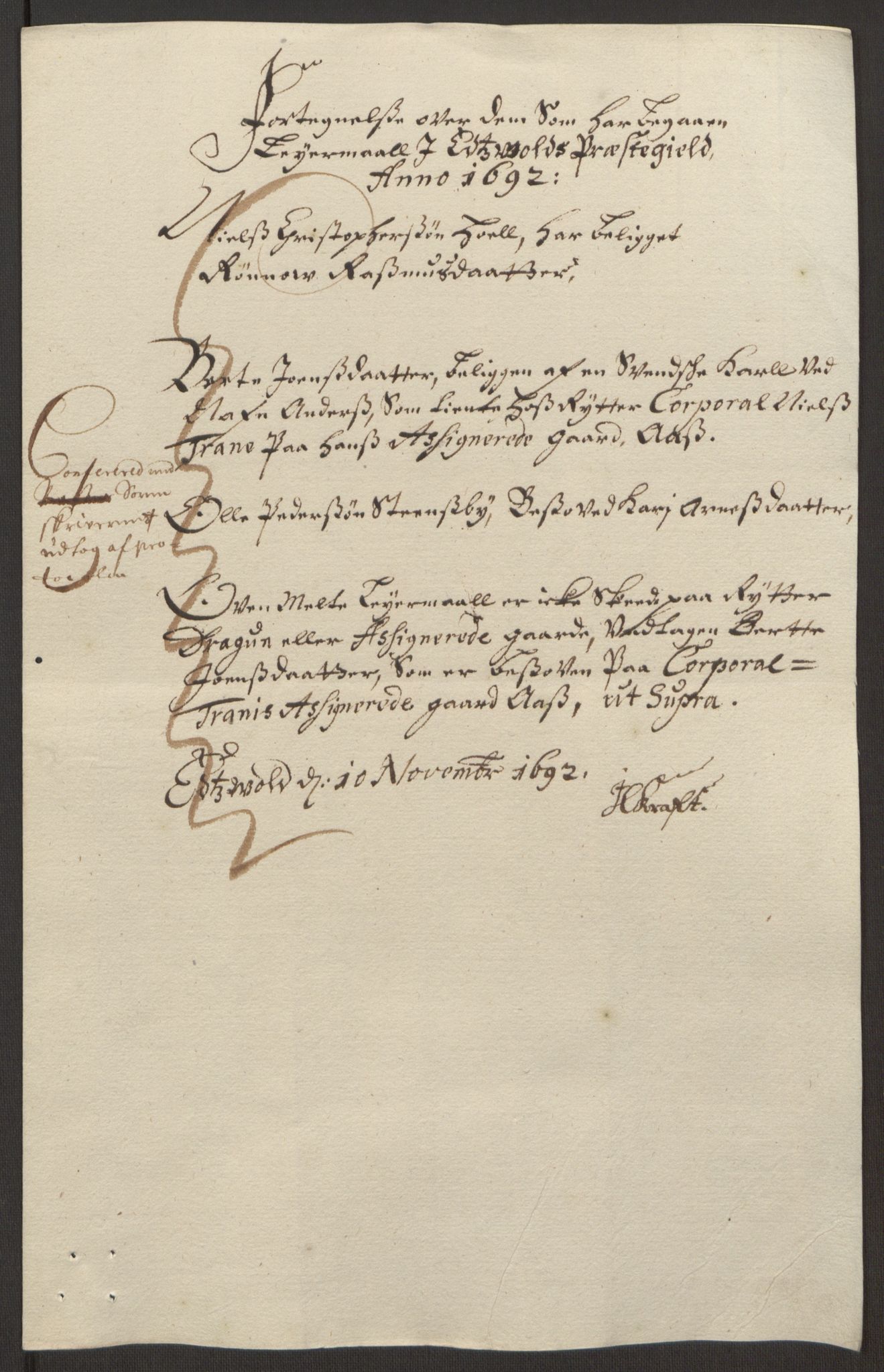 Rentekammeret inntil 1814, Reviderte regnskaper, Fogderegnskap, AV/RA-EA-4092/R12/L0704: Fogderegnskap Øvre Romerike, 1692, p. 60