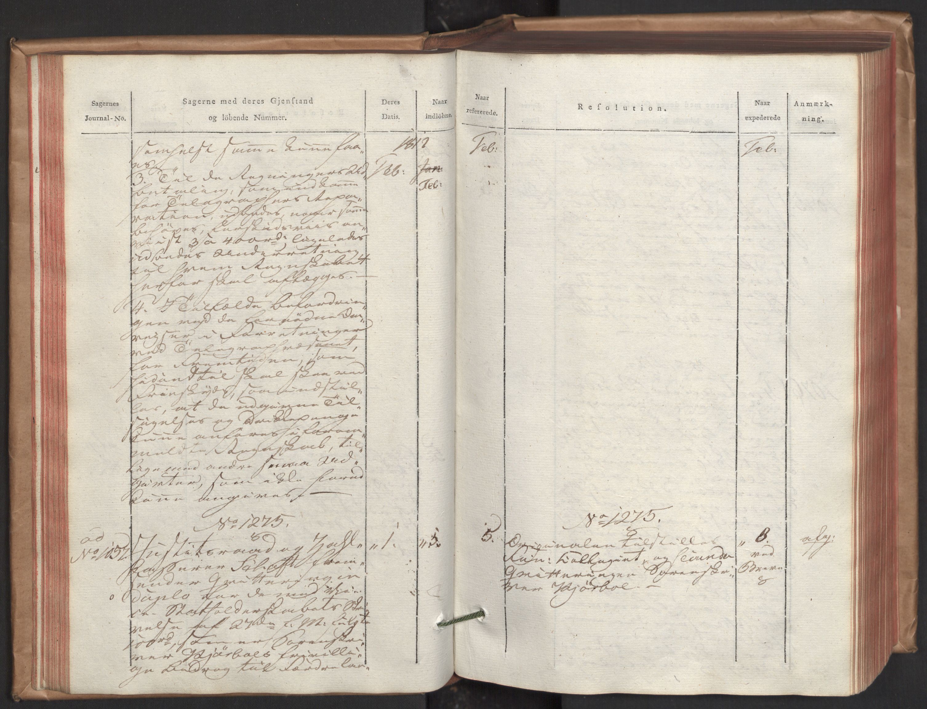 Stattholderembetet 1810-1814, 2. kontor (Kontor B), AV/RA-EA-5432/Ab/L0003: Referatprotokoll,  j.nr. 1002-1448,  l.nr. 1180-1780, 1812, p. 49