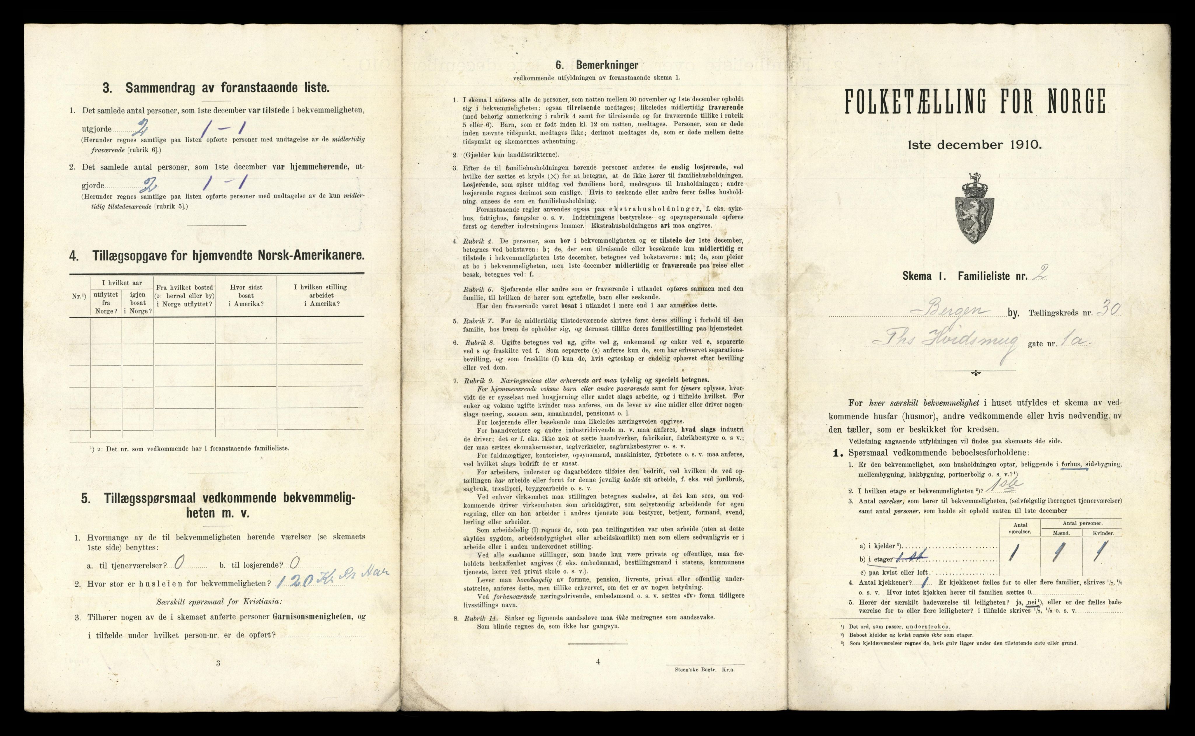 RA, 1910 census for Bergen, 1910, p. 9847