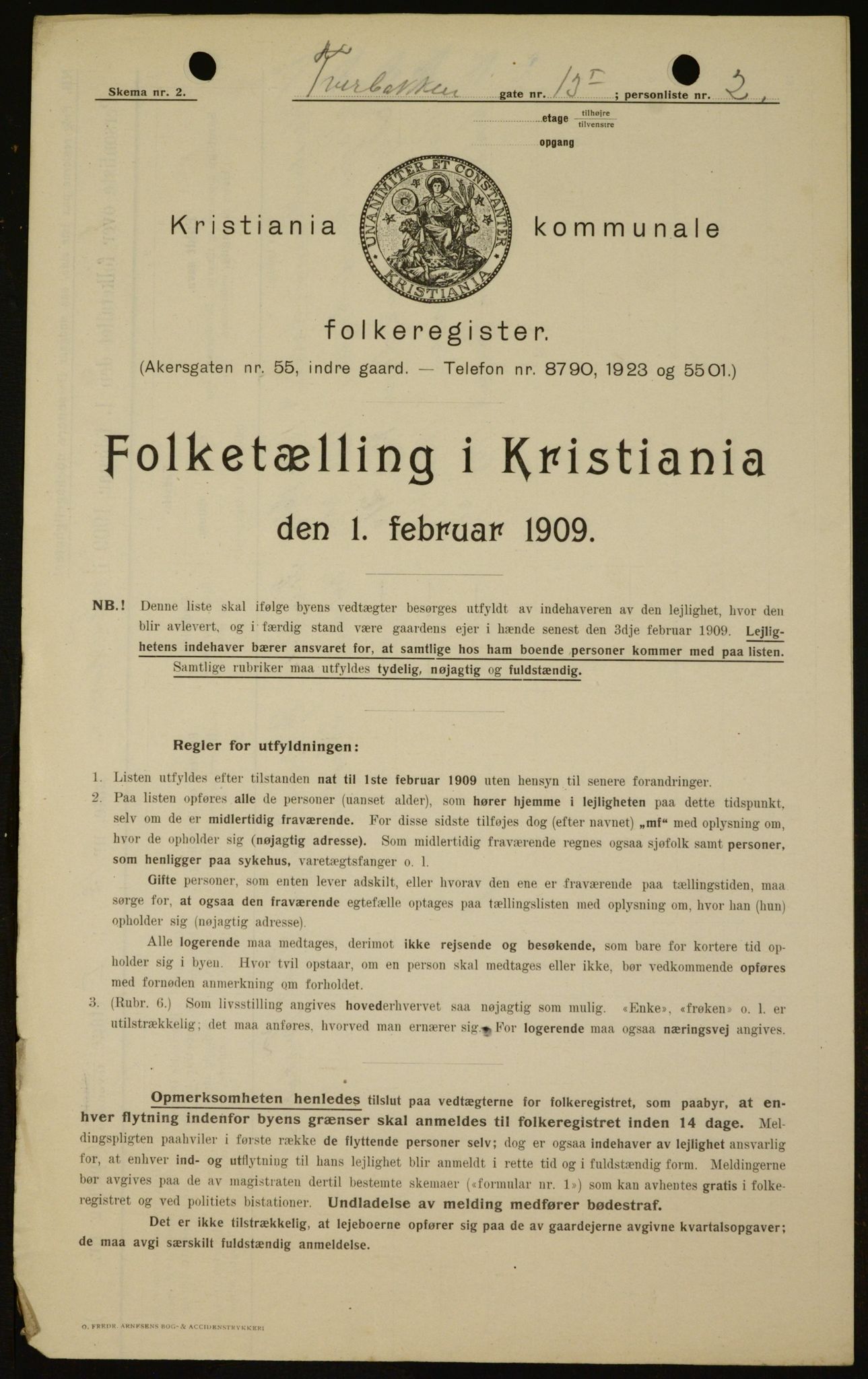 OBA, Municipal Census 1909 for Kristiania, 1909, p. 106504