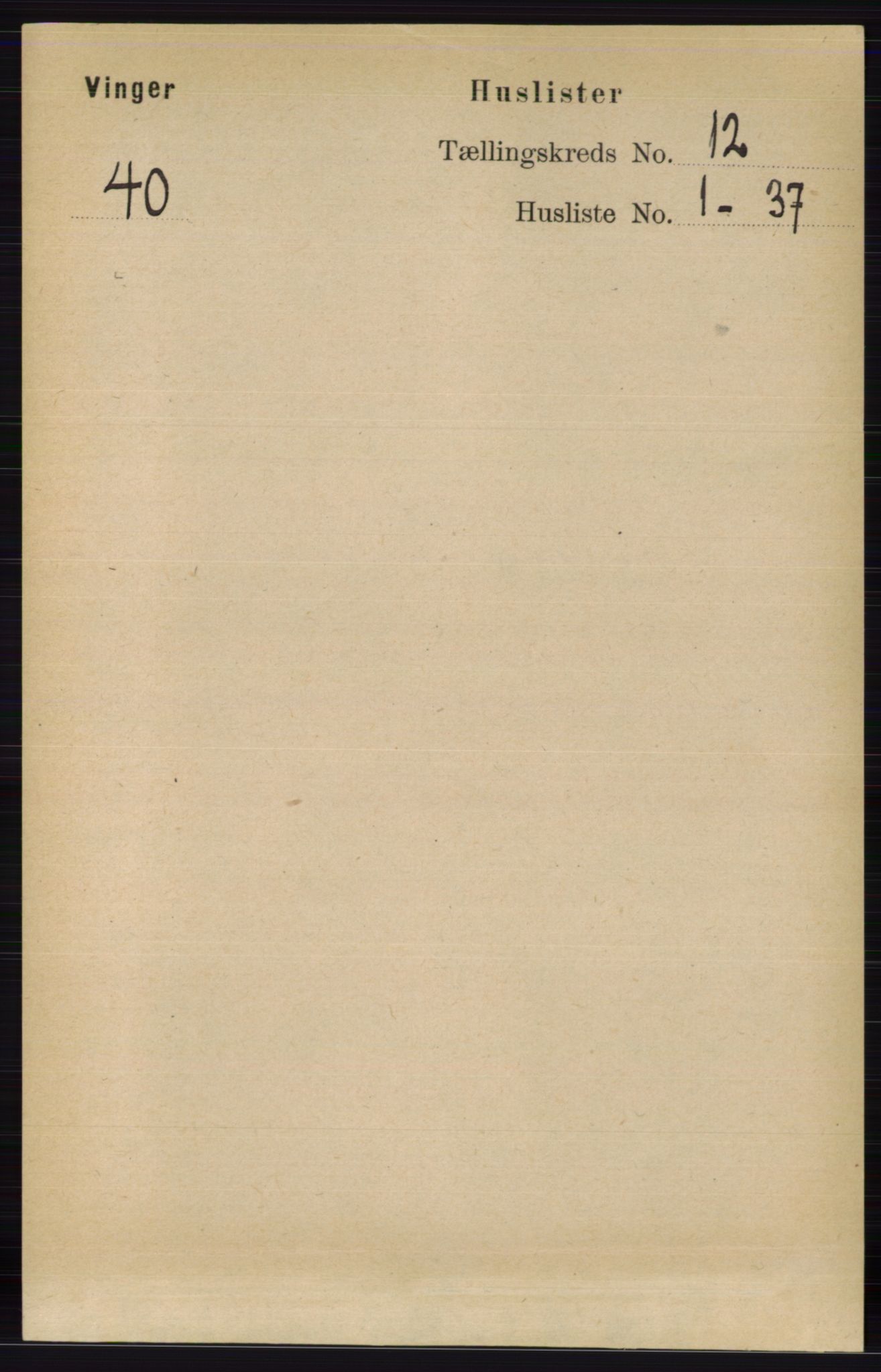 RA, 1891 census for 0421 Vinger, 1891, p. 5730