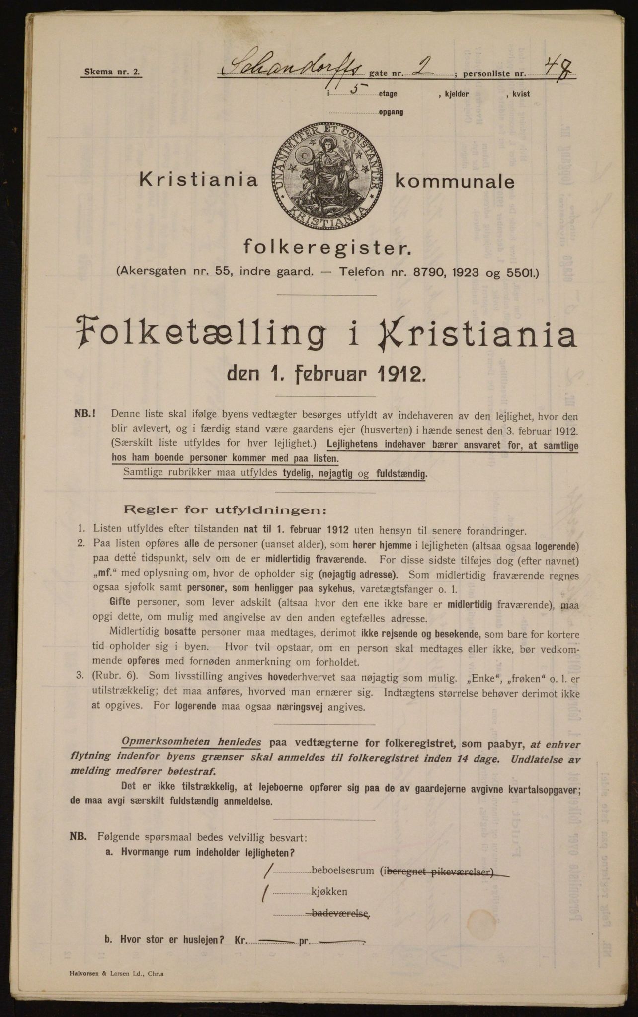 OBA, Municipal Census 1912 for Kristiania, 1912, p. 89683