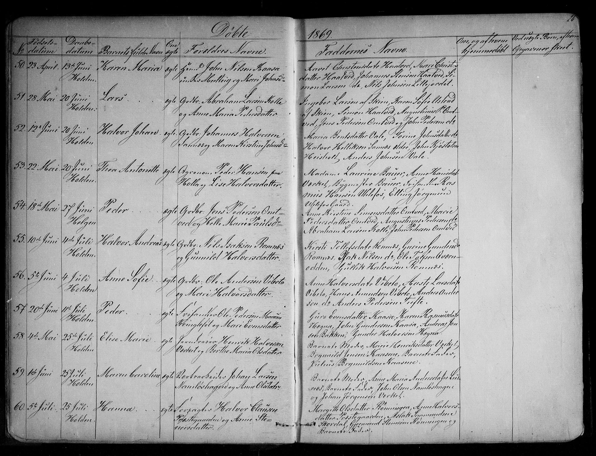 Holla kirkebøker, AV/SAKO-A-272/G/Ga/L0004: Parish register (copy) no. I 4, 1867-1890, p. 26