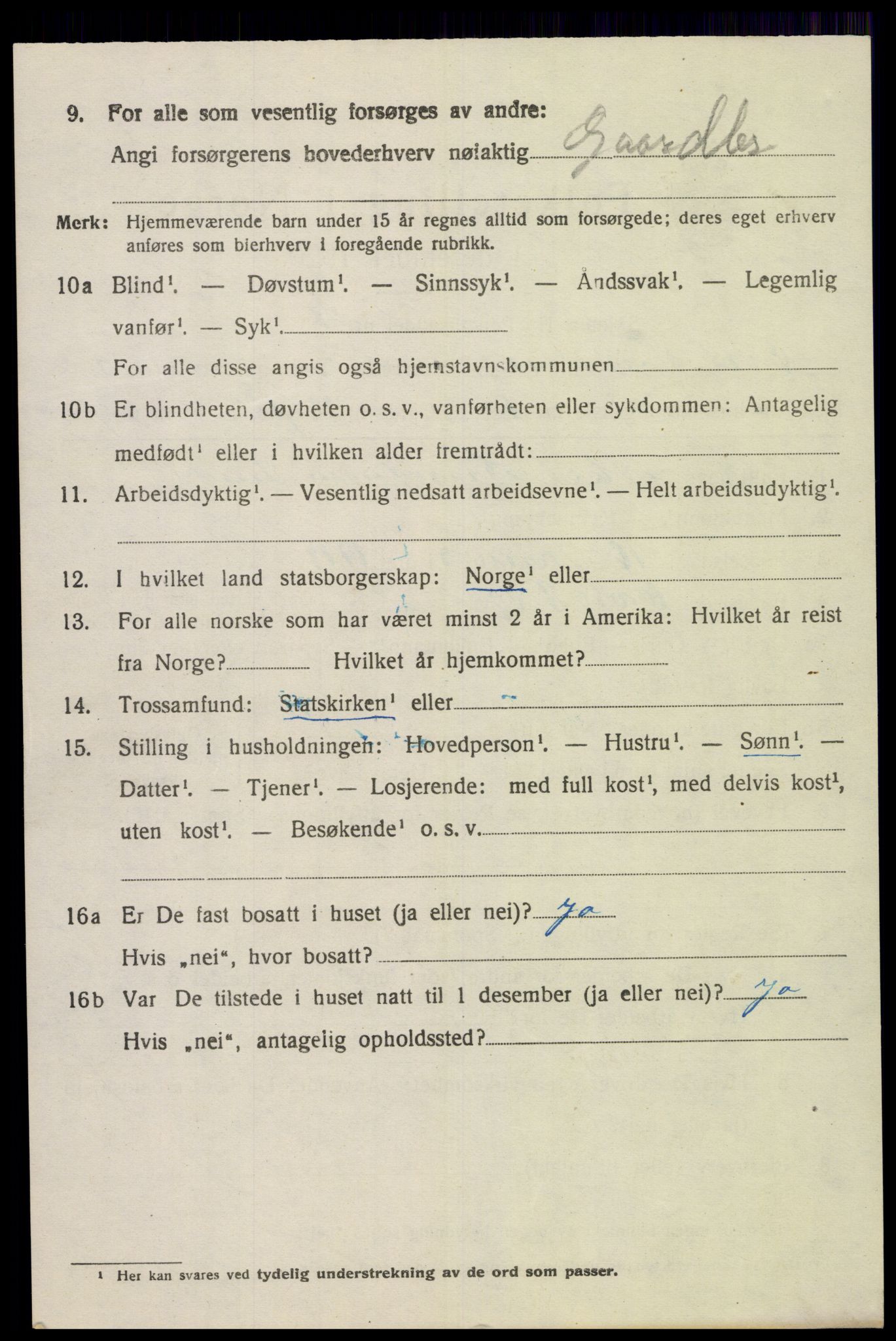 SAK, 1920 census for Øvre Sirdal, 1920, p. 1672