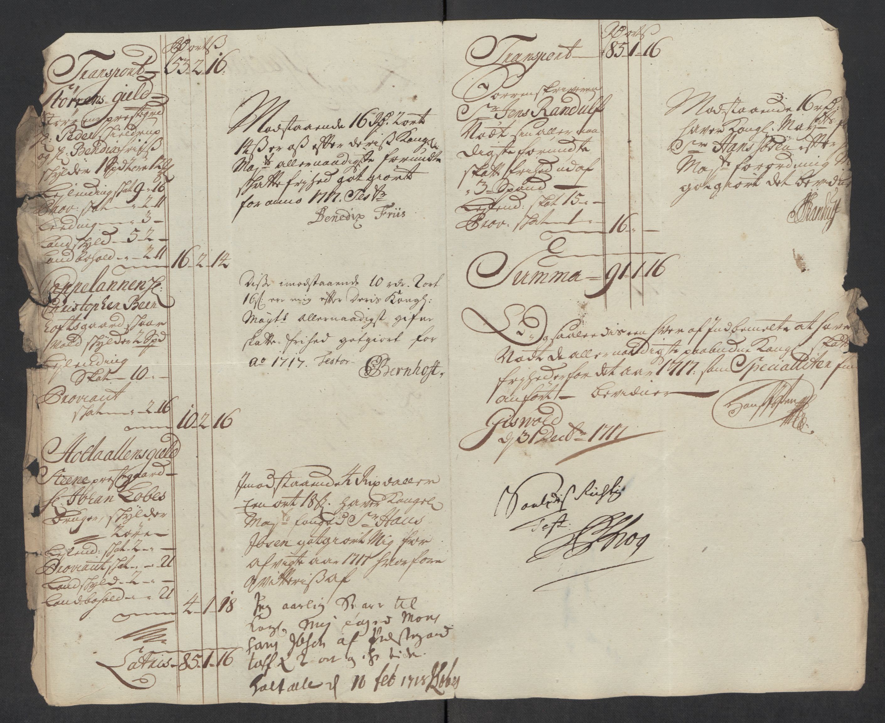 Rentekammeret inntil 1814, Reviderte regnskaper, Fogderegnskap, RA/EA-4092/R60/L3969: Fogderegnskap Orkdal og Gauldal, 1717, p. 534