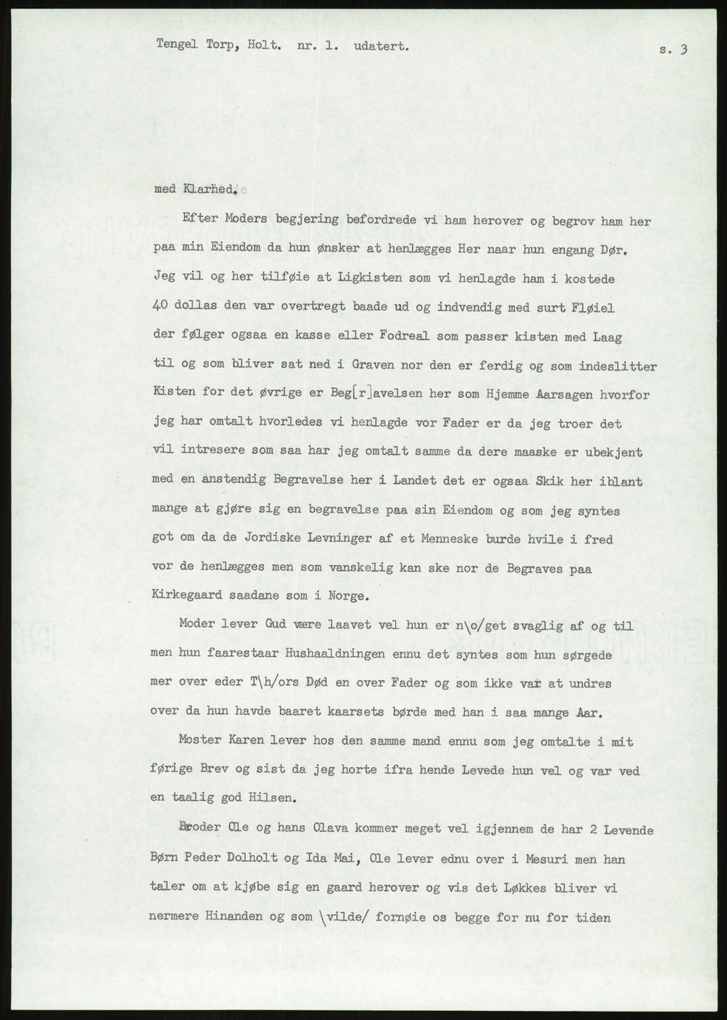 Samlinger til kildeutgivelse, Amerikabrevene, AV/RA-EA-4057/F/L0027: Innlån fra Aust-Agder: Dannevig - Valsgård, 1838-1914, p. 557