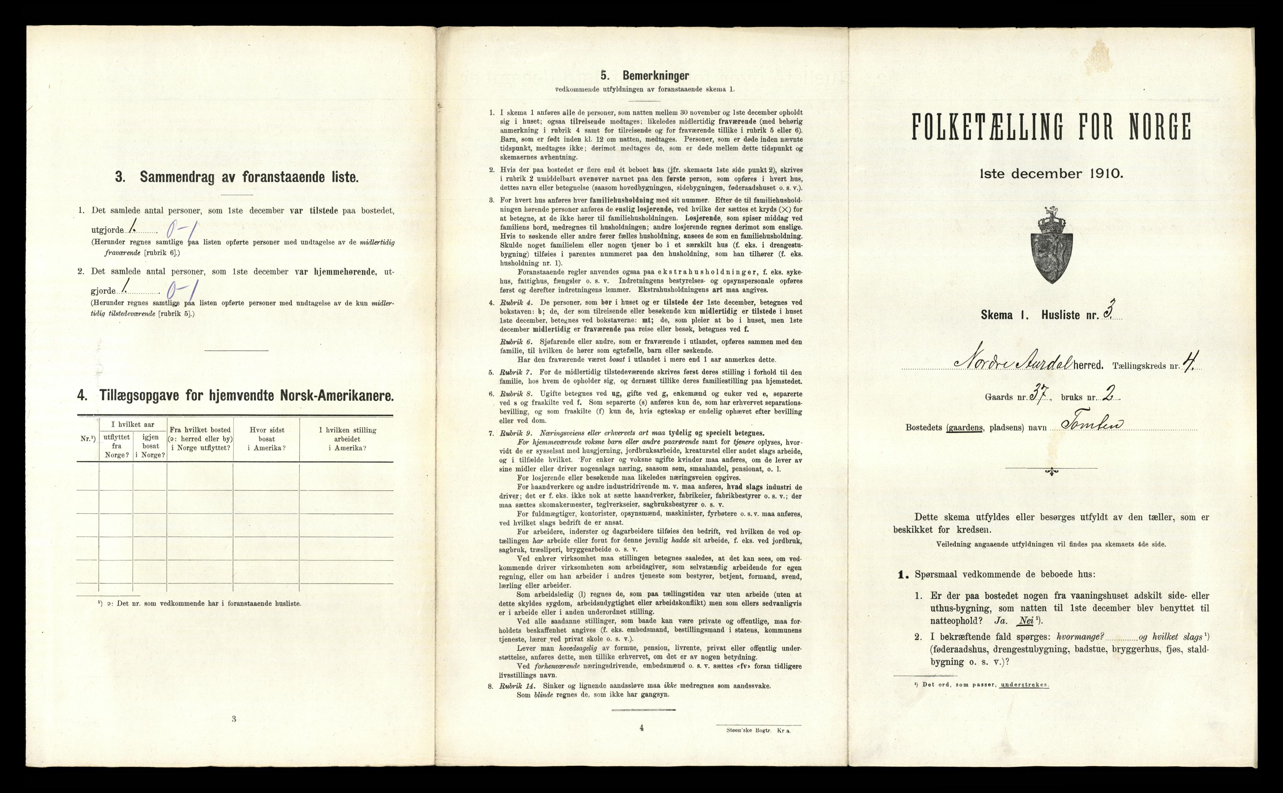 RA, 1910 census for Nord-Aurdal, 1910, p. 597