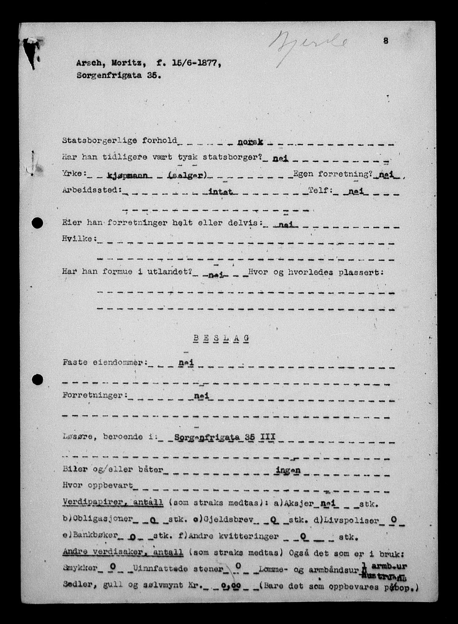 Justisdepartementet, Tilbakeføringskontoret for inndratte formuer, AV/RA-S-1564/H/Hc/Hcc/L0918: --, 1945-1947, p. 54