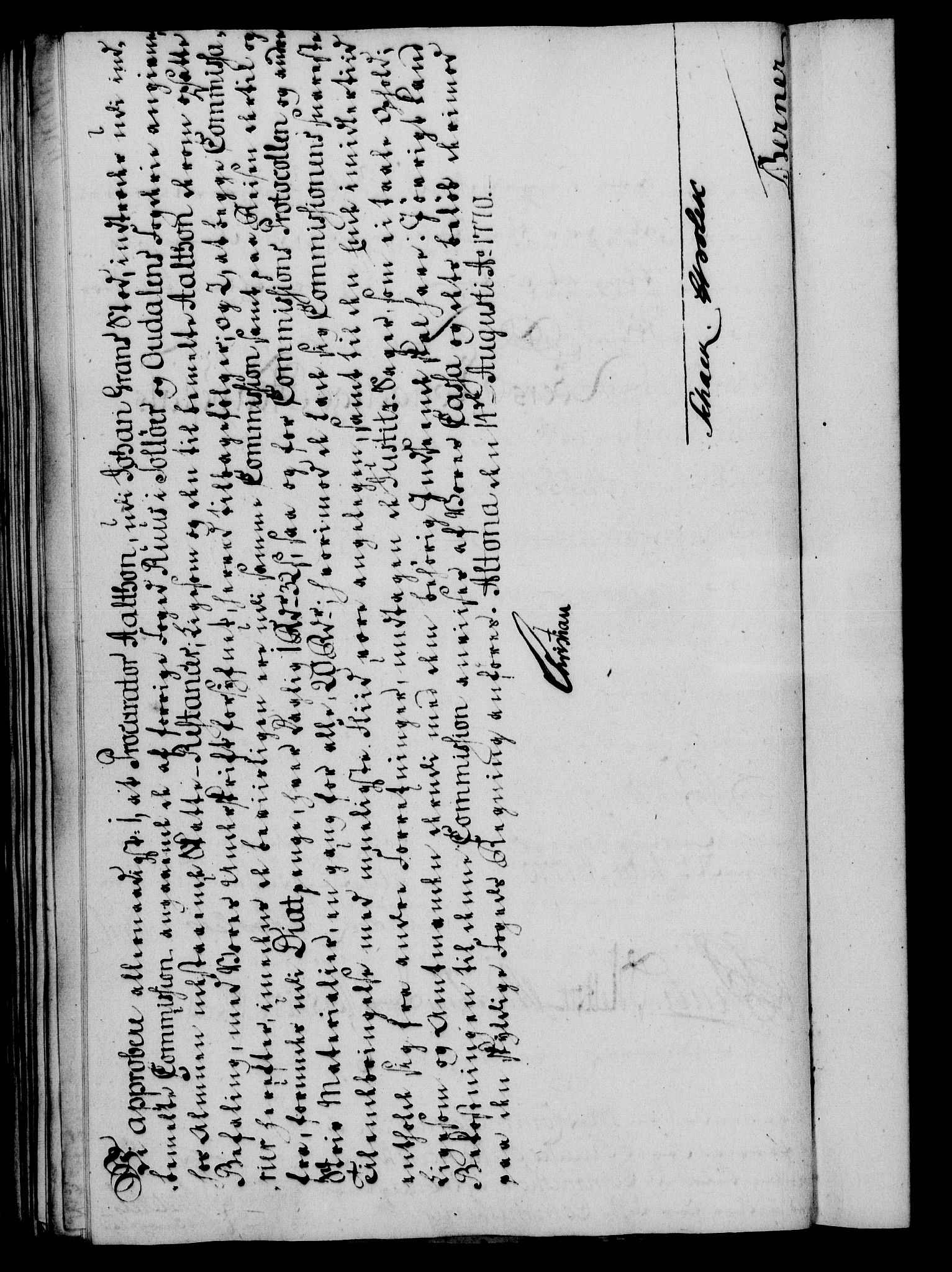 Rentekammeret, Kammerkanselliet, RA/EA-3111/G/Gf/Gfa/L0052: Norsk relasjons- og resolusjonsprotokoll (merket RK 52.52), 1770, p. 257