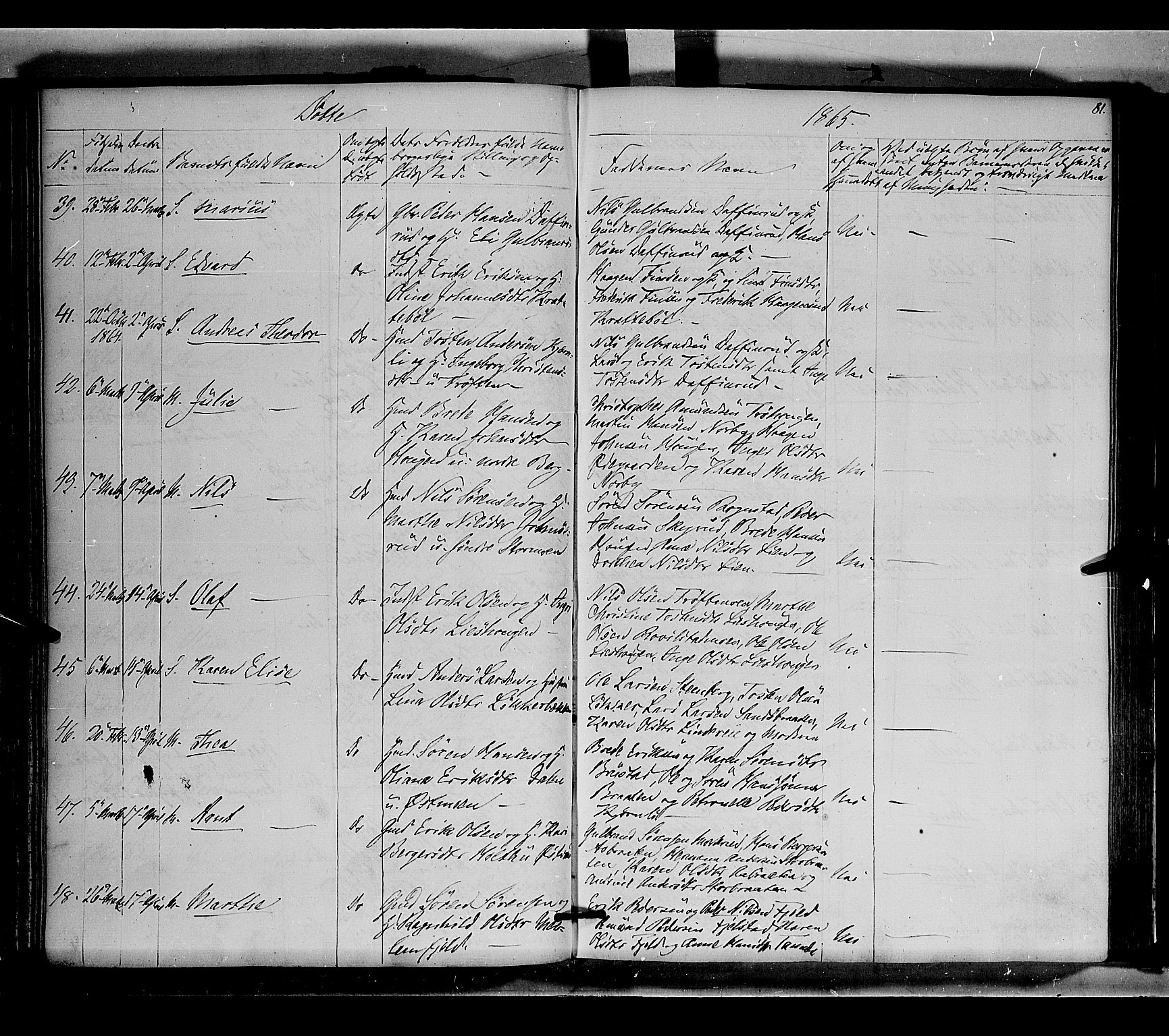 Nord-Odal prestekontor, SAH/PREST-032/H/Ha/Haa/L0003: Parish register (official) no. 3, 1851-1865, p. 81
