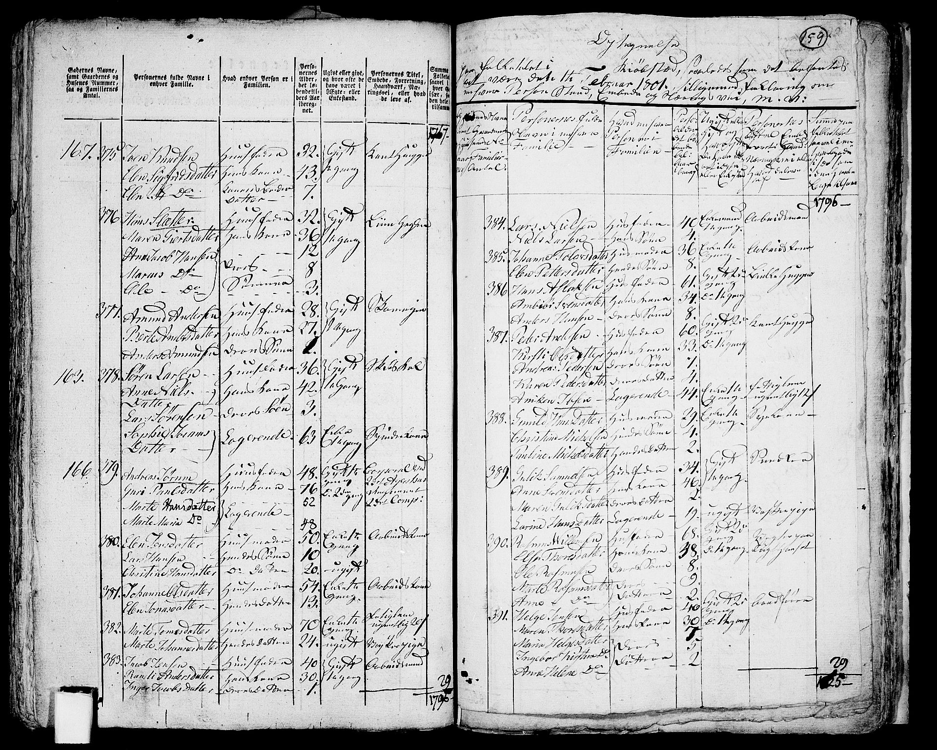 RA, 1801 census for 0301 Kristiania, 1801, p. 158b-159a