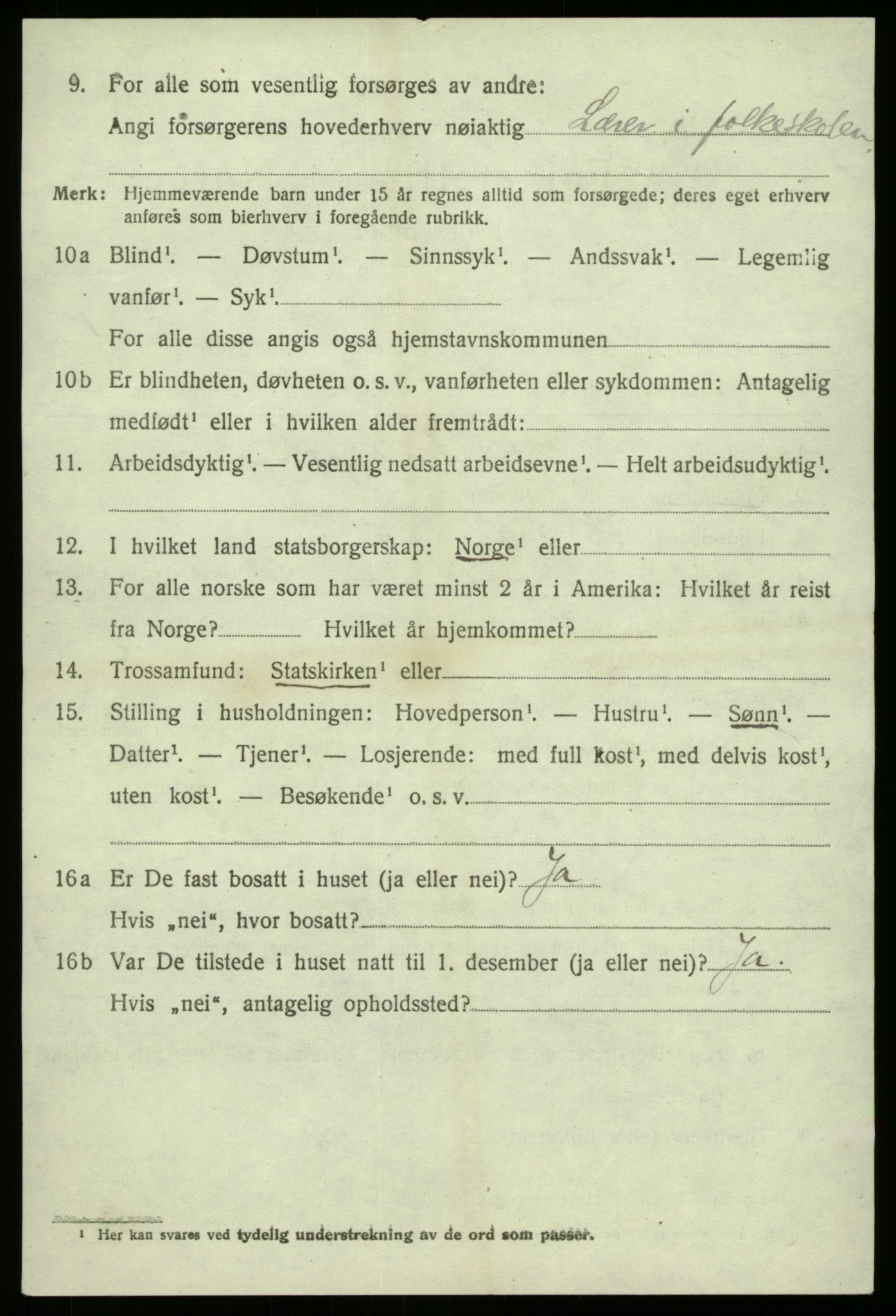 SAB, 1920 census for Lavik, 1920, p. 471