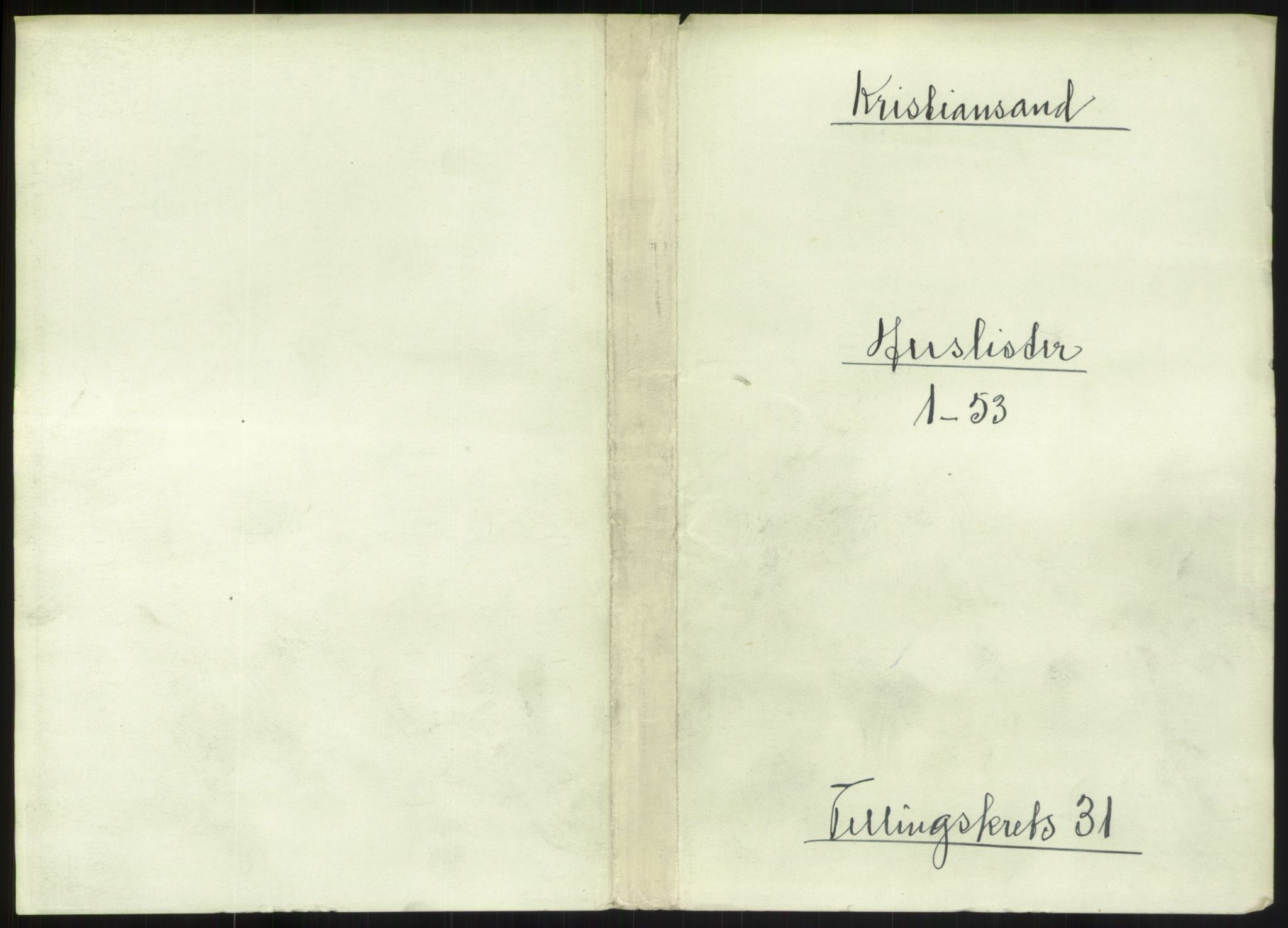 RA, 1891 census for 1001 Kristiansand, 1891, p. 1584