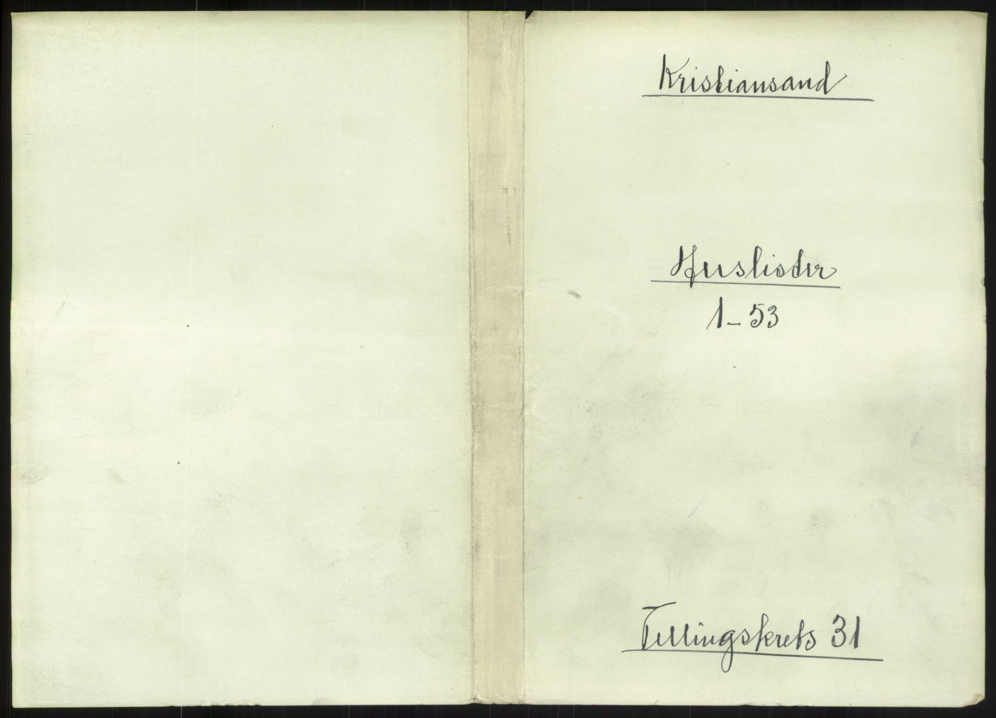 RA, 1891 census for 1001 Kristiansand, 1891, p. 1584