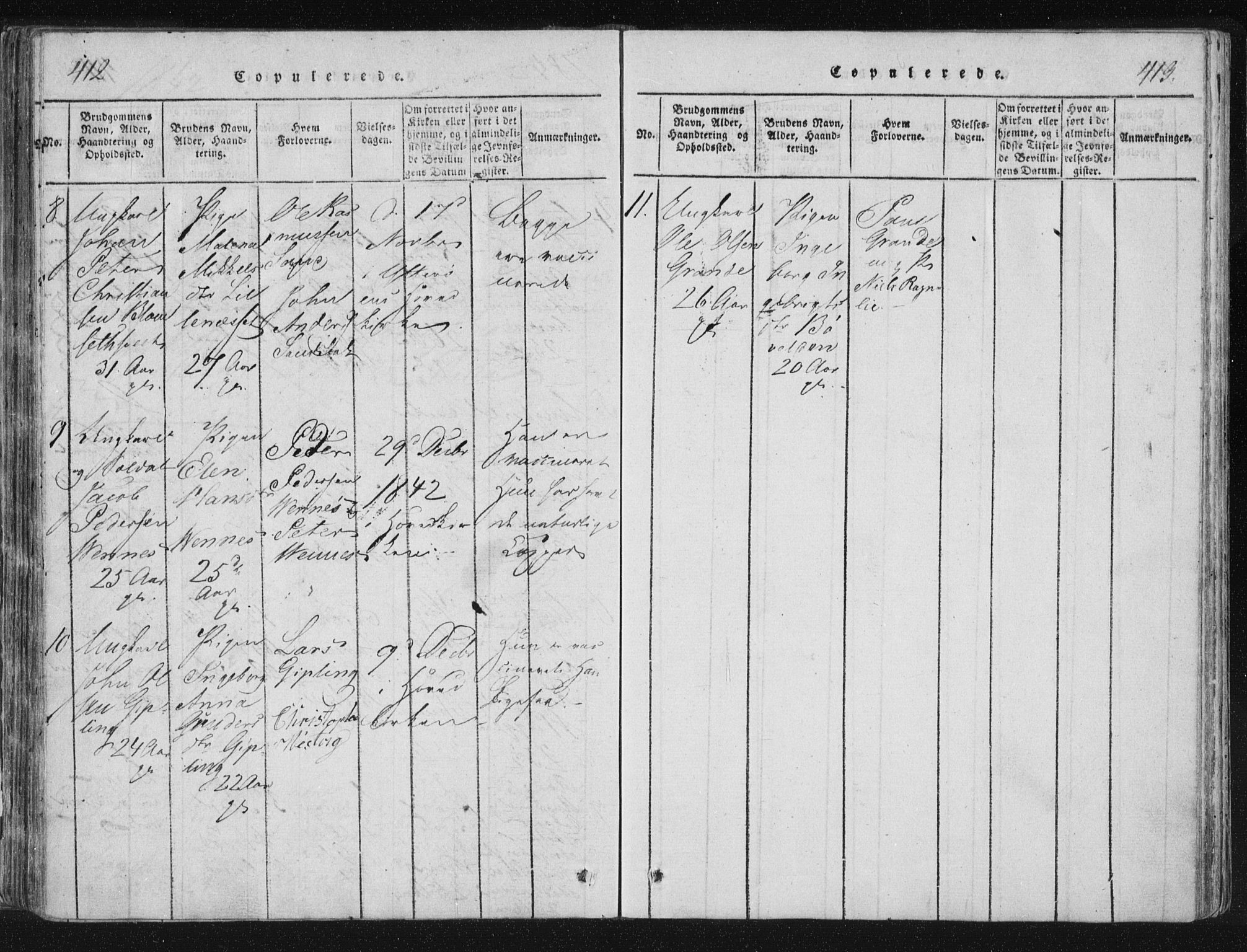 Ministerialprotokoller, klokkerbøker og fødselsregistre - Nord-Trøndelag, AV/SAT-A-1458/744/L0417: Parish register (official) no. 744A01, 1817-1842, p. 412-413