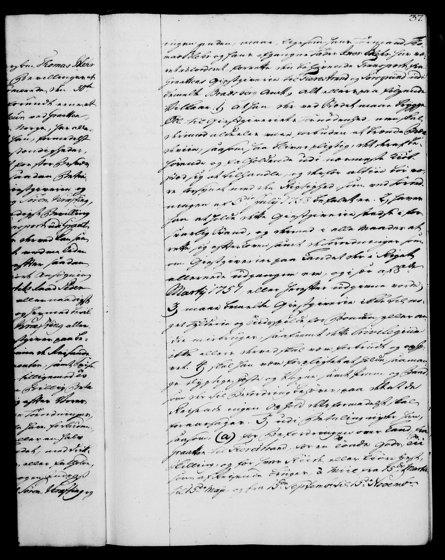 Rentekammeret, Kammerkanselliet, RA/EA-3111/G/Gg/Gga/L0009: Norsk ekspedisjonsprotokoll med register (merket RK 53.9), 1771-1773, p. 37