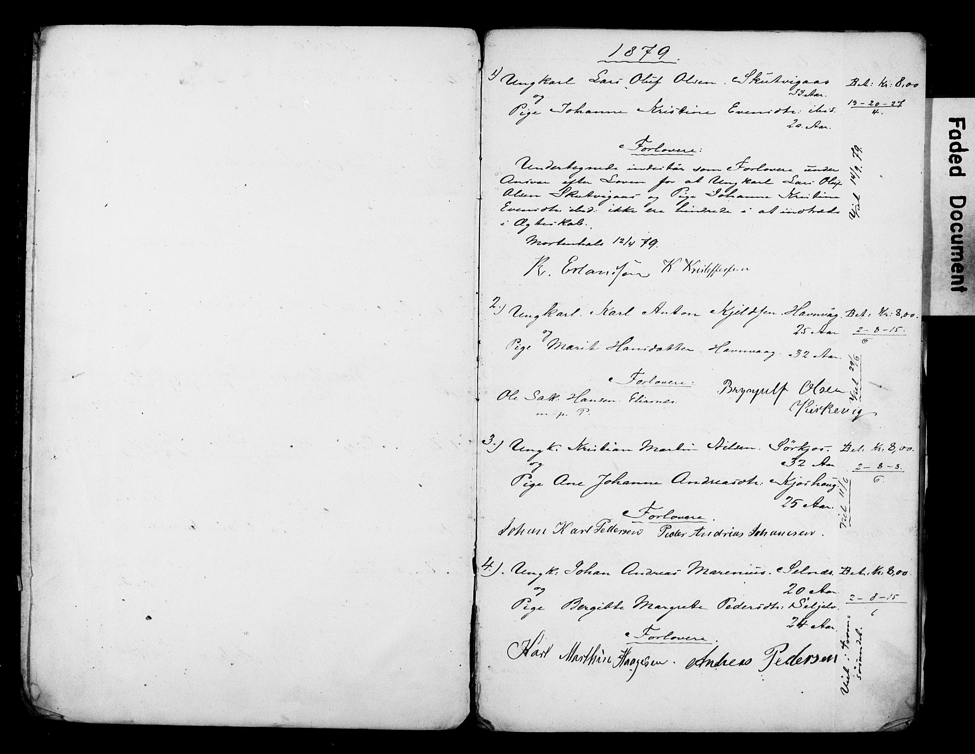 Balsfjord sokneprestembete, AV/SATØ-S-1303/H/Hd/L0029: Banns register no. 29, 1879-1893