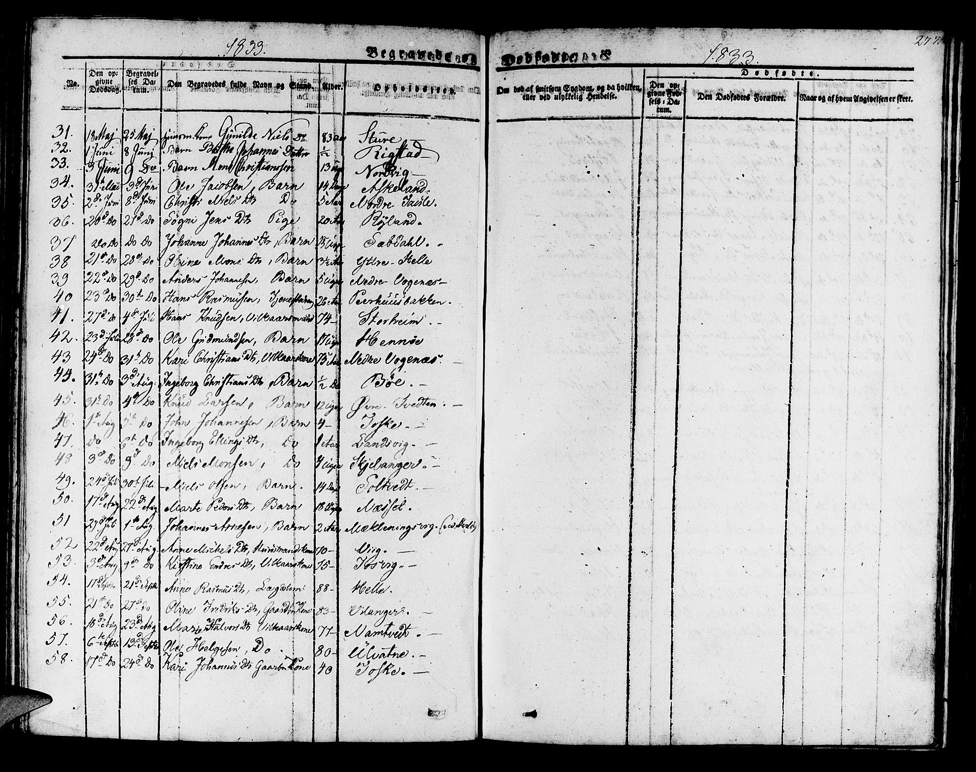 Manger sokneprestembete, AV/SAB-A-76801/H/Haa: Parish register (official) no. A 4, 1824-1838, p. 277