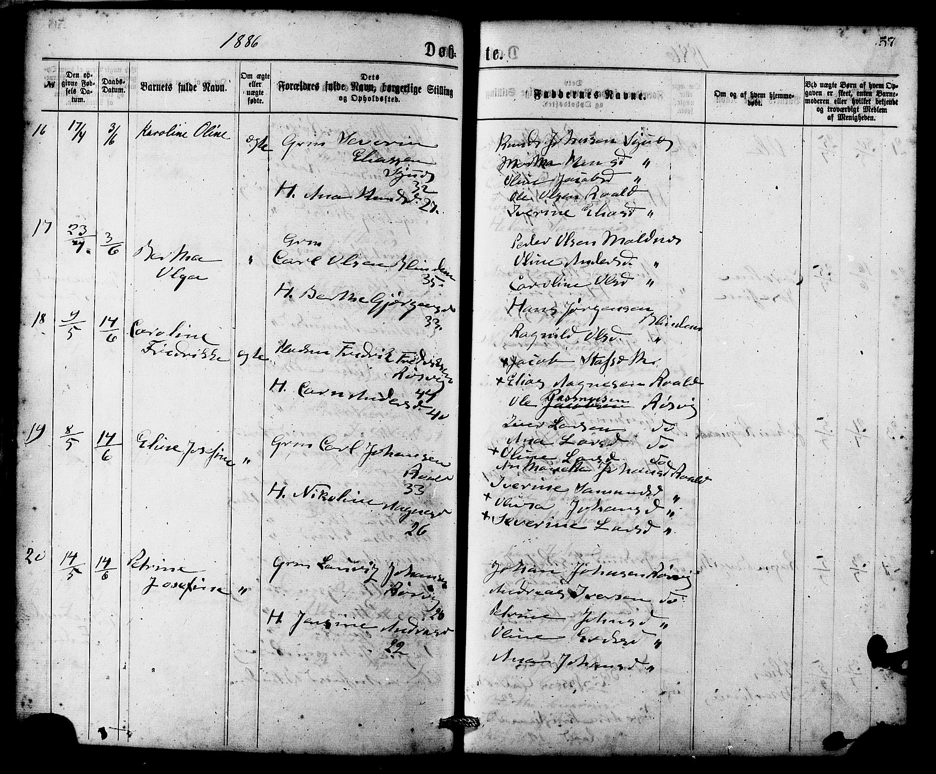 Ministerialprotokoller, klokkerbøker og fødselsregistre - Møre og Romsdal, AV/SAT-A-1454/537/L0519: Parish register (official) no. 537A03, 1876-1889, p. 57