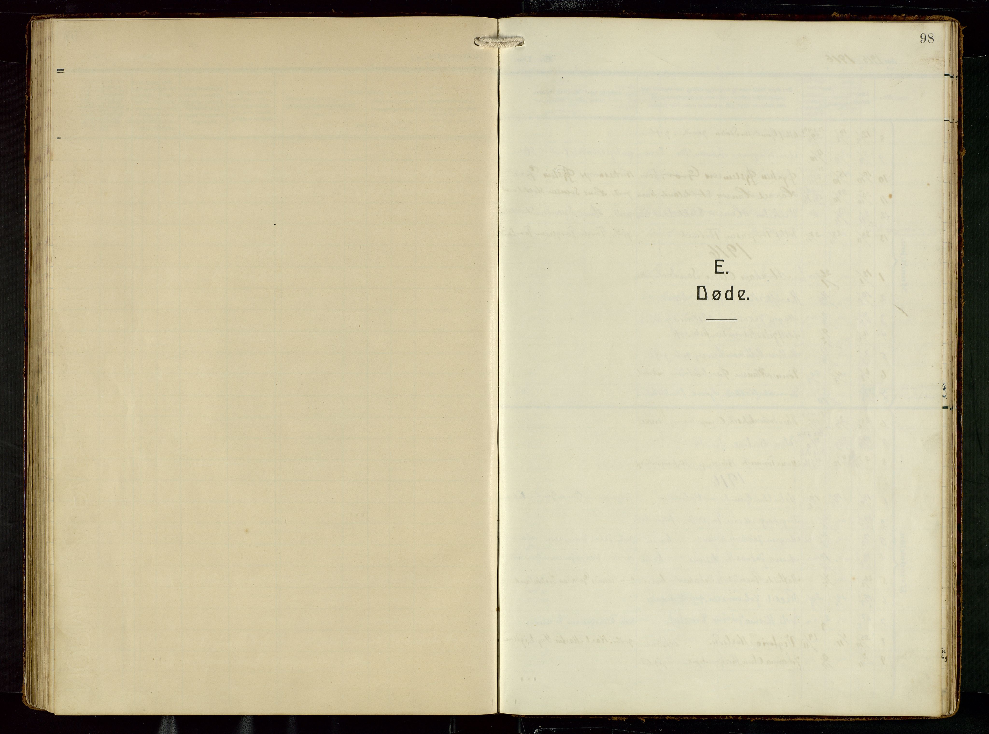 Eigersund sokneprestkontor, SAST/A-101807/S09: Parish register (copy) no. B 22, 1915-1947, p. 98