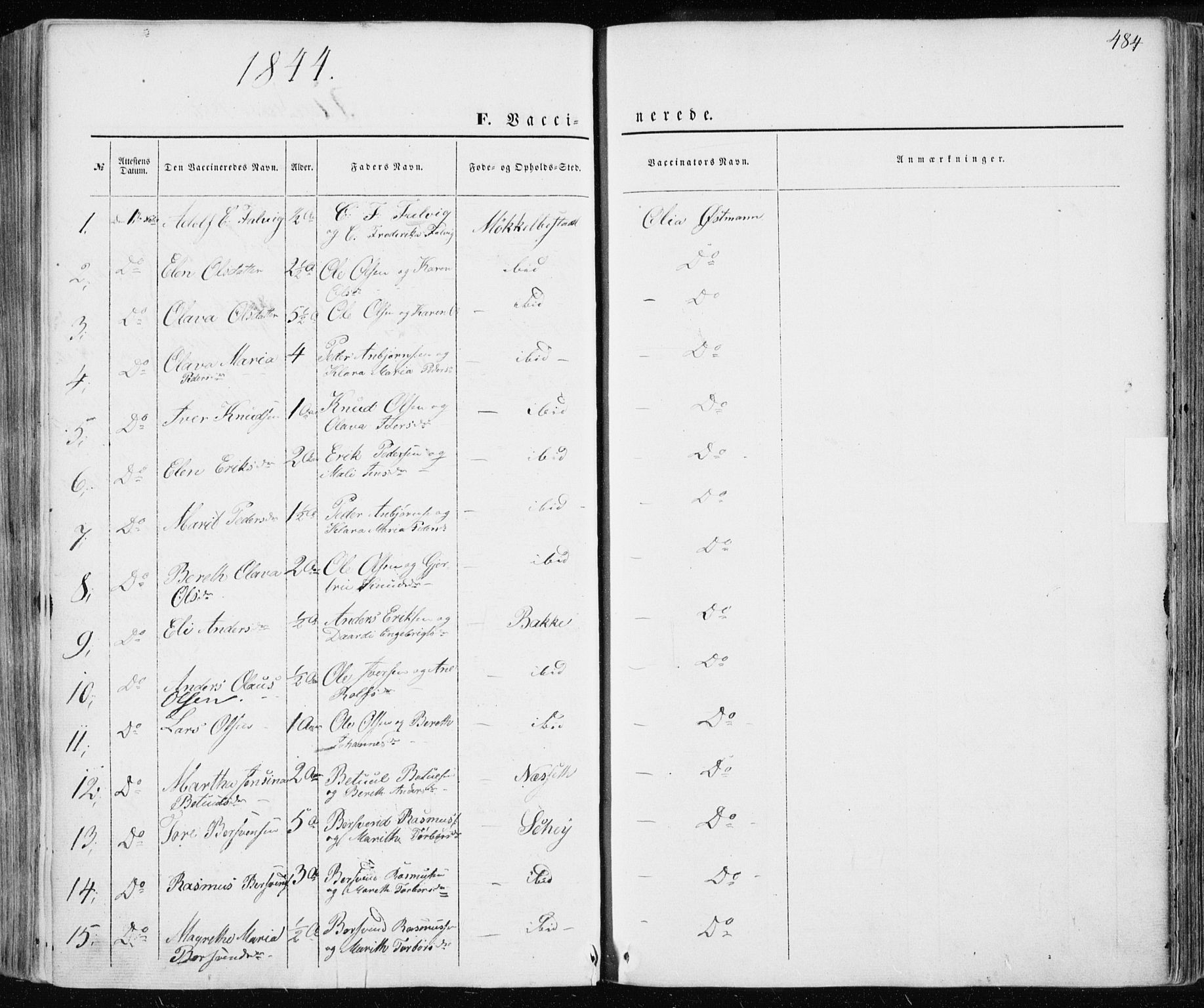 Ministerialprotokoller, klokkerbøker og fødselsregistre - Møre og Romsdal, SAT/A-1454/586/L0984: Parish register (official) no. 586A10, 1844-1856, p. 484