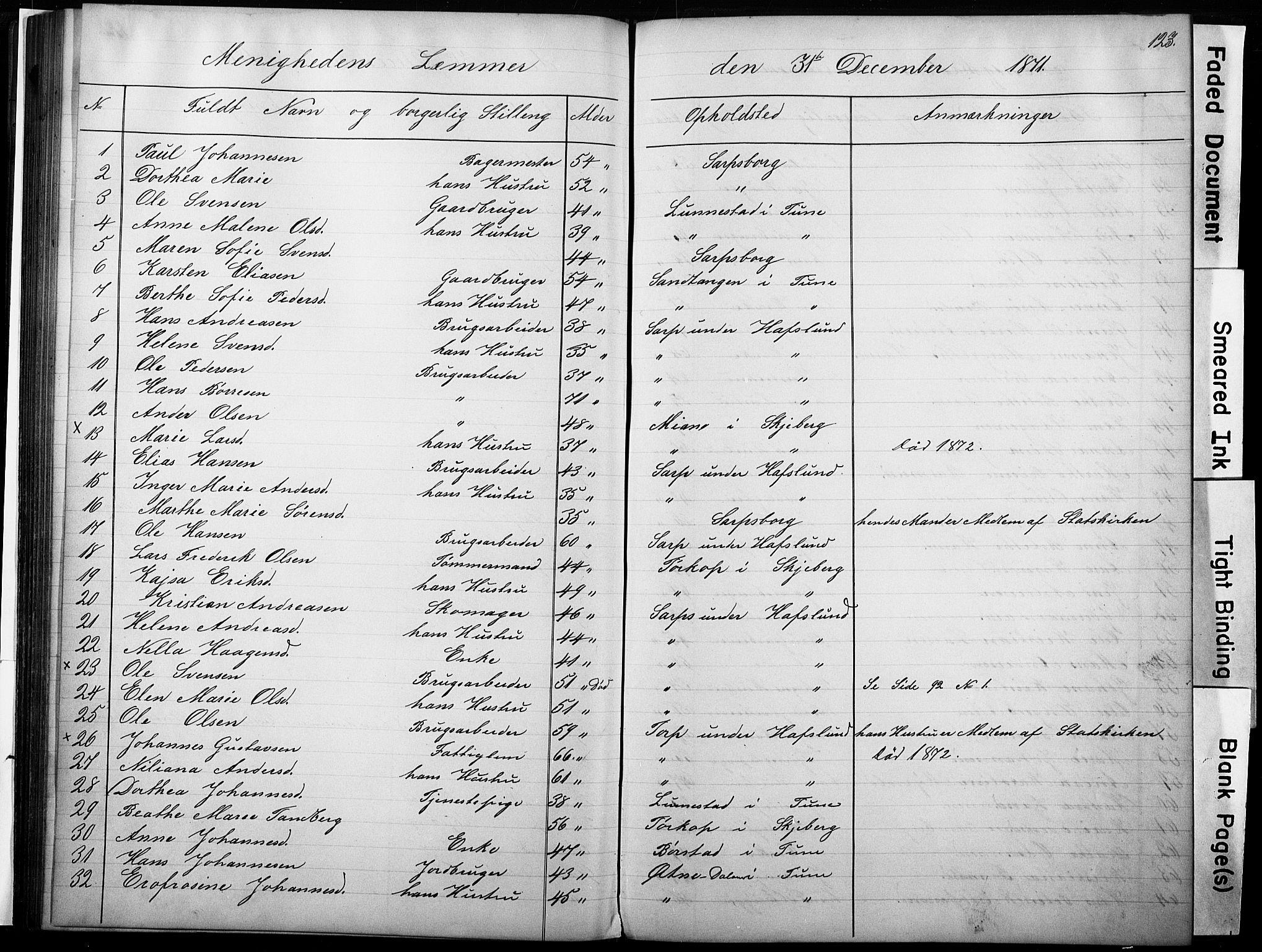 Sarpsborg metodistkirke, SAO/PAO-0233/A/L0002: Dissenter register no. 2, 1856-1890, p. 123