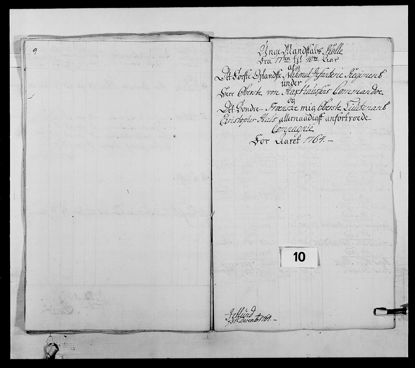 Kommanderende general (KG I) med Det norske krigsdirektorium, AV/RA-EA-5419/E/Ea/L0503b: 1. Opplandske regiment, 1764-1765, p. 105