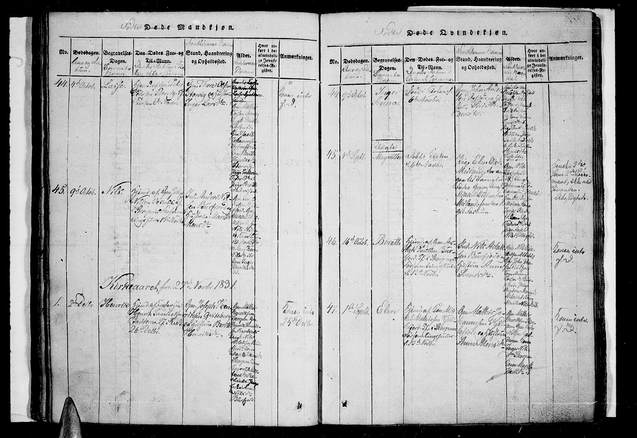 Skjervøy sokneprestkontor, AV/SATØ-S-1300/H/Ha/Haa/L0004kirke: Parish register (official) no. 4, 1820-1838