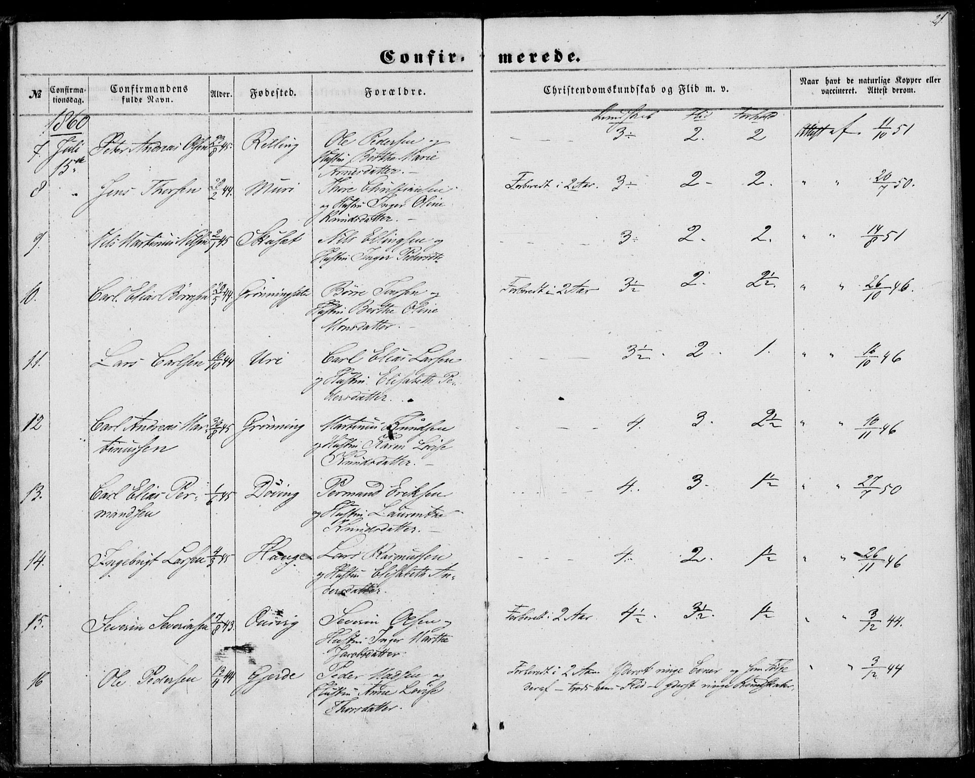 Ministerialprotokoller, klokkerbøker og fødselsregistre - Møre og Romsdal, SAT/A-1454/519/L0251: Parish register (official) no. 519A10, 1854-1868, p. 21