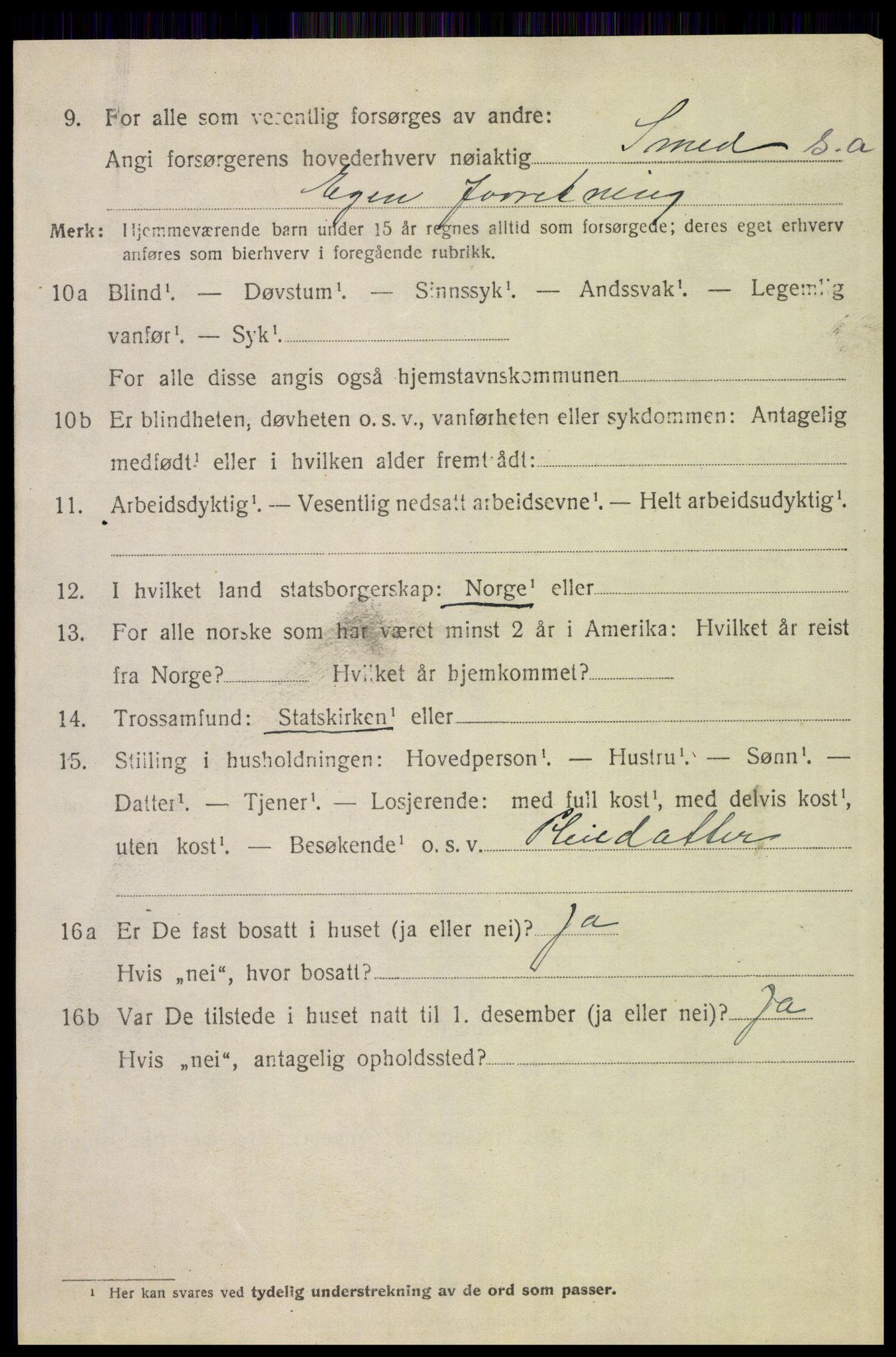 SAH, 1920 census for Tolga, 1920, p. 6242