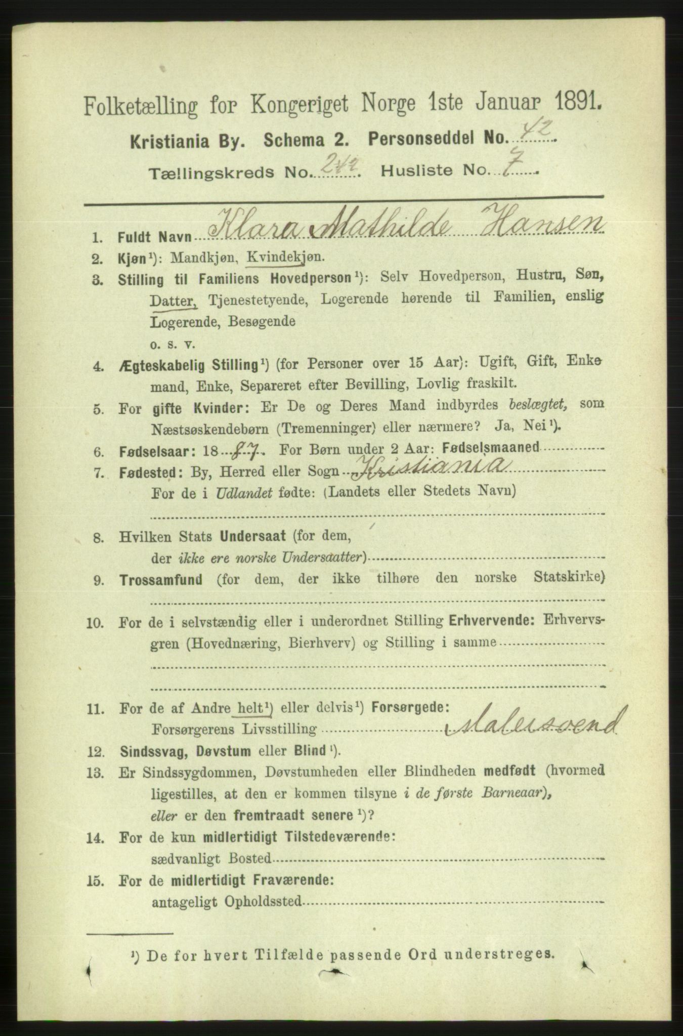 RA, 1891 census for 0301 Kristiania, 1891, p. 147221