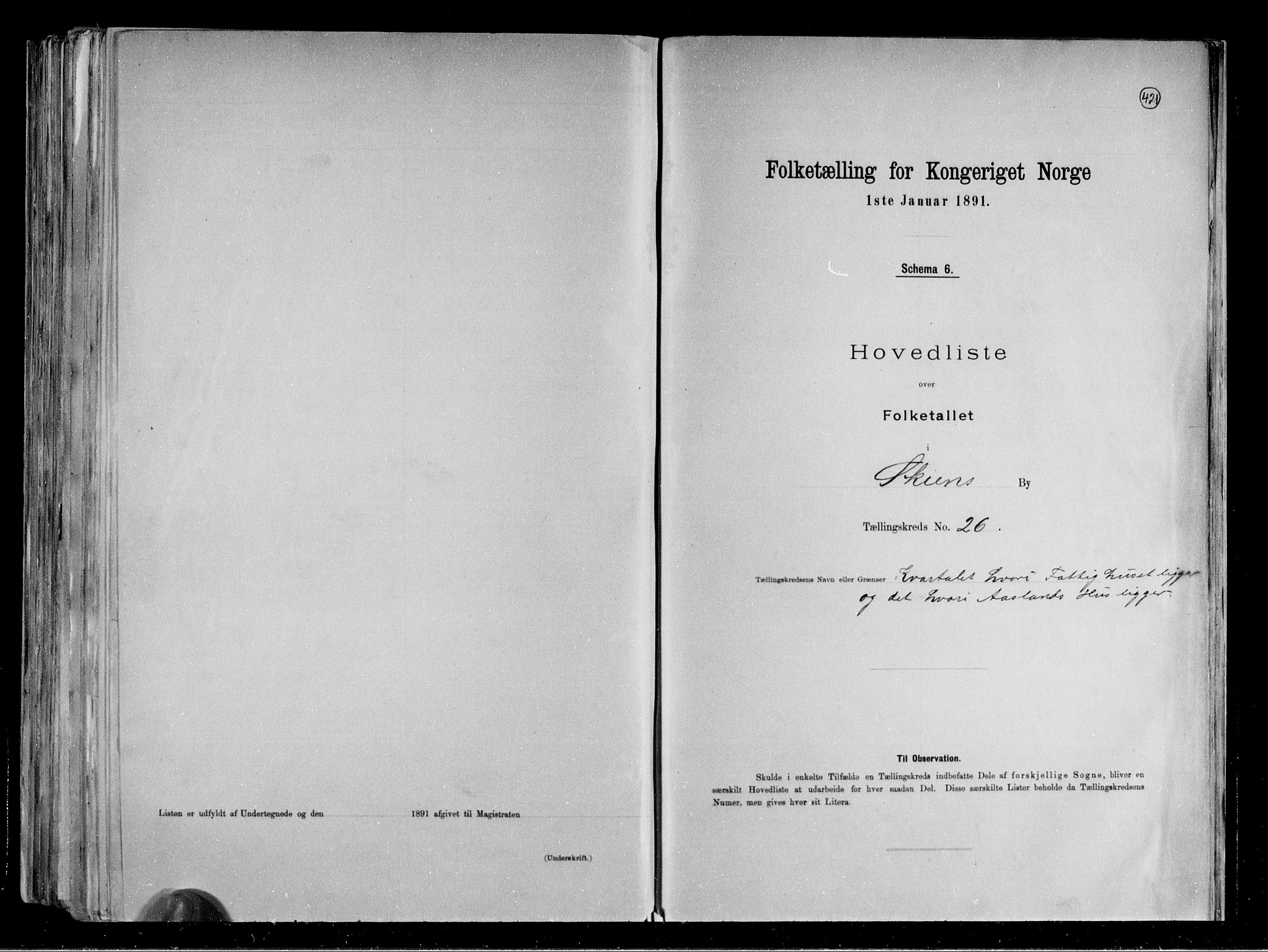 RA, 1891 census for 0806 Skien, 1891, p. 59