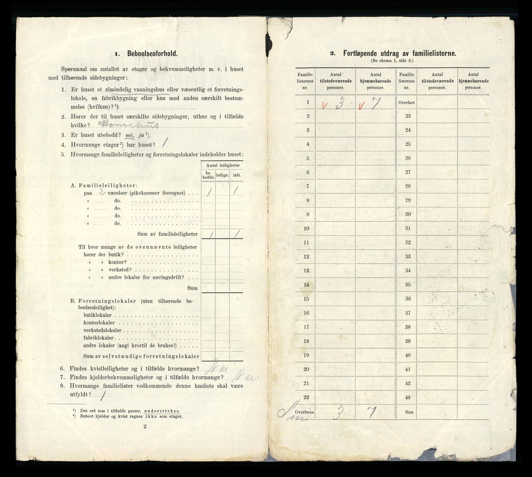 RA, 1910 census for Skien, 1910, p. 5881