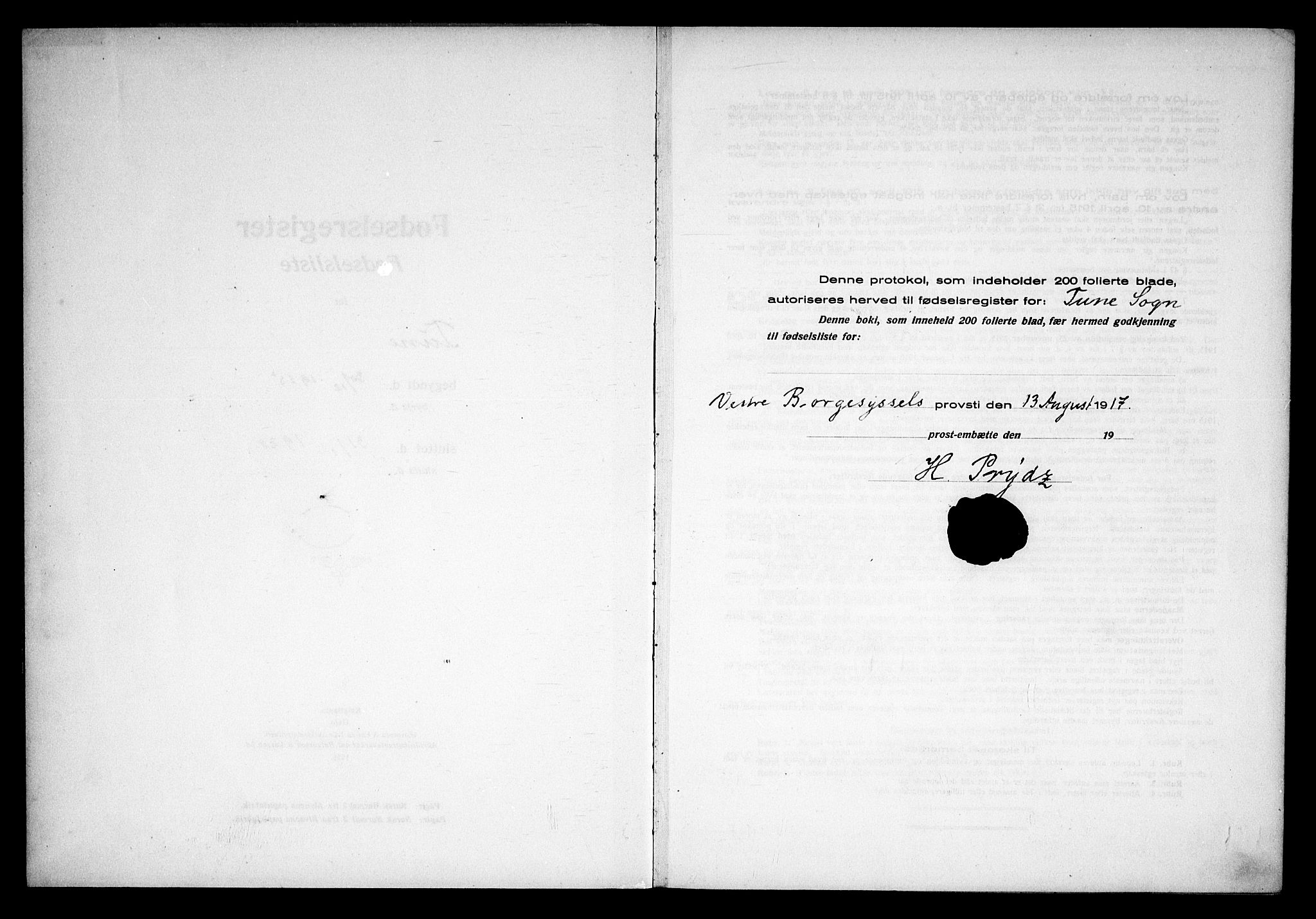 Tune prestekontor Kirkebøker, AV/SAO-A-2007/J/Ja/L0001: Birth register no. I 1, 1916-1928