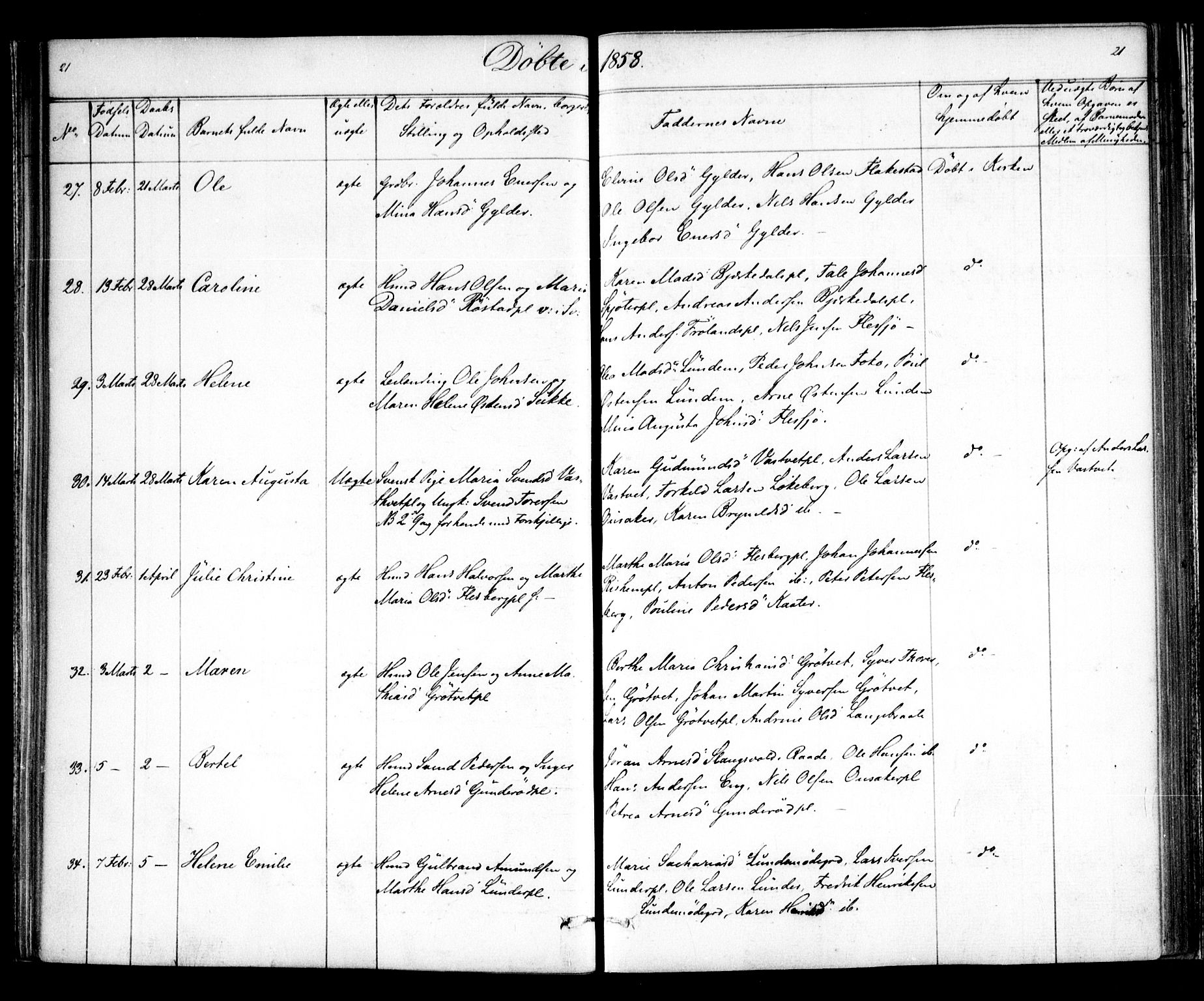 Våler prestekontor Kirkebøker, AV/SAO-A-11083/F/Fa/L0007: Parish register (official) no. I 7, 1856-1861, p. 21