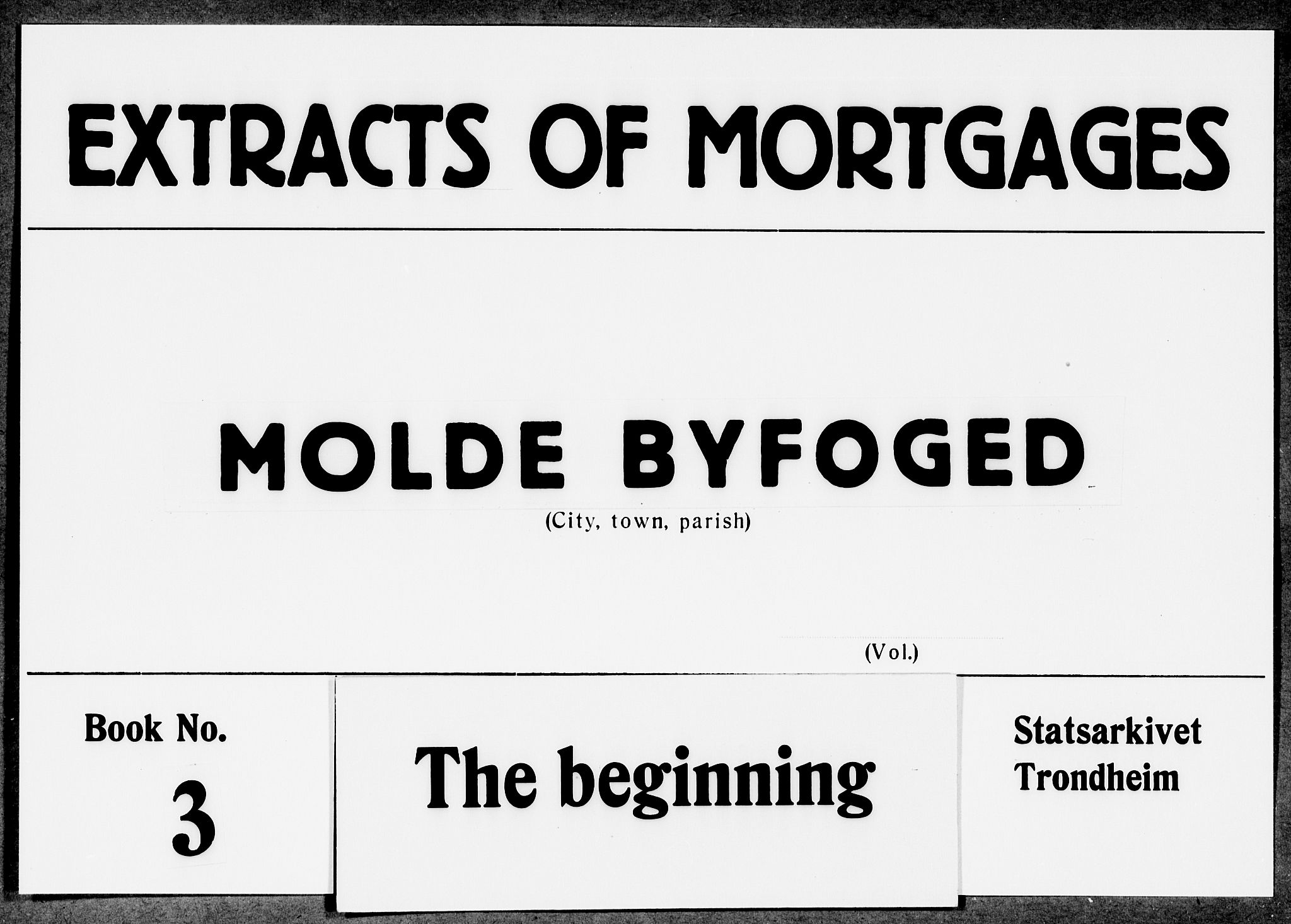 Molde byfogd, SAT/A-0025/2/2B/L0001: Mortgage register no. 1, 1823-1848