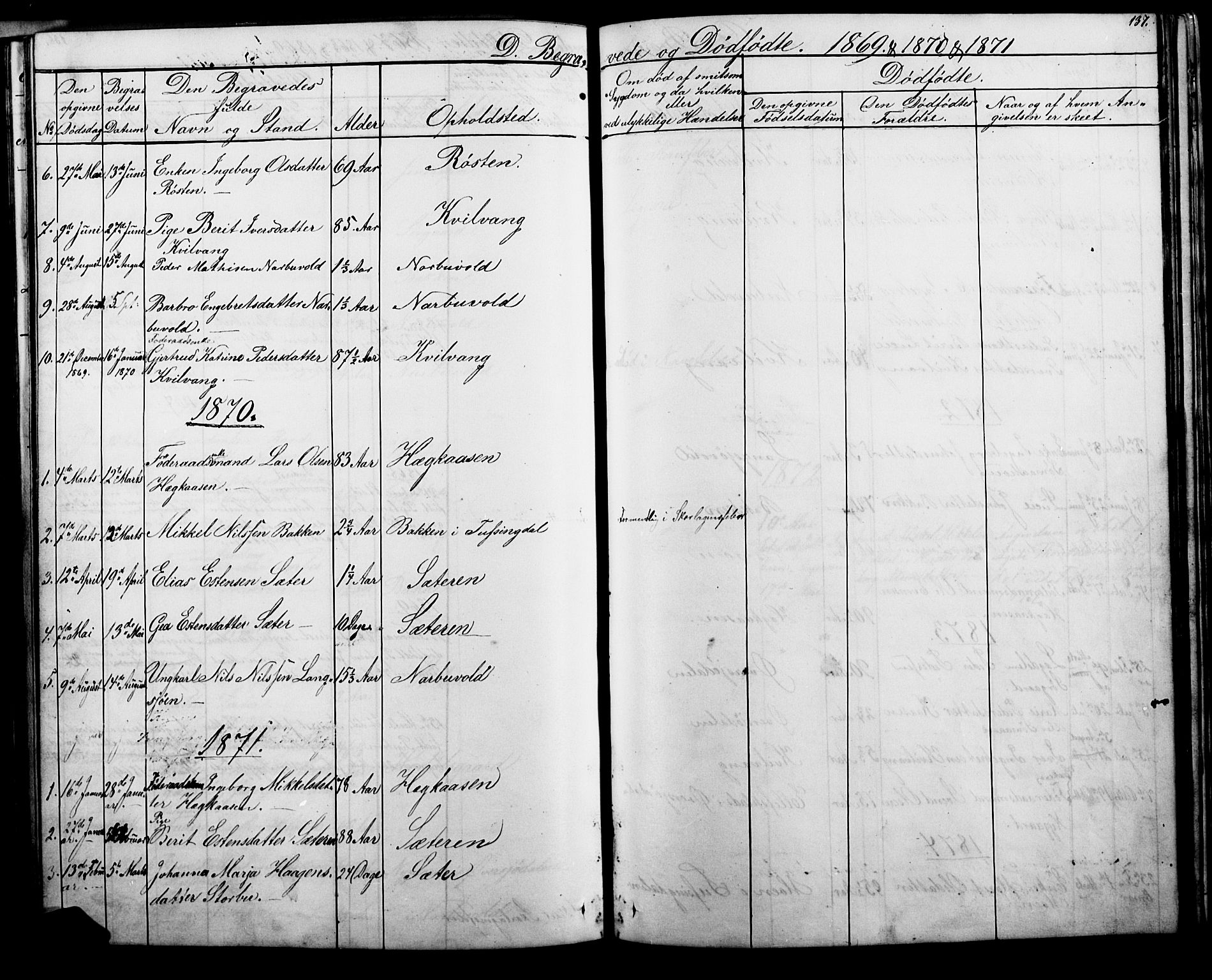 Tolga prestekontor, AV/SAH-PREST-062/L/L0006: Parish register (copy) no. 6, 1864-1894, p. 137